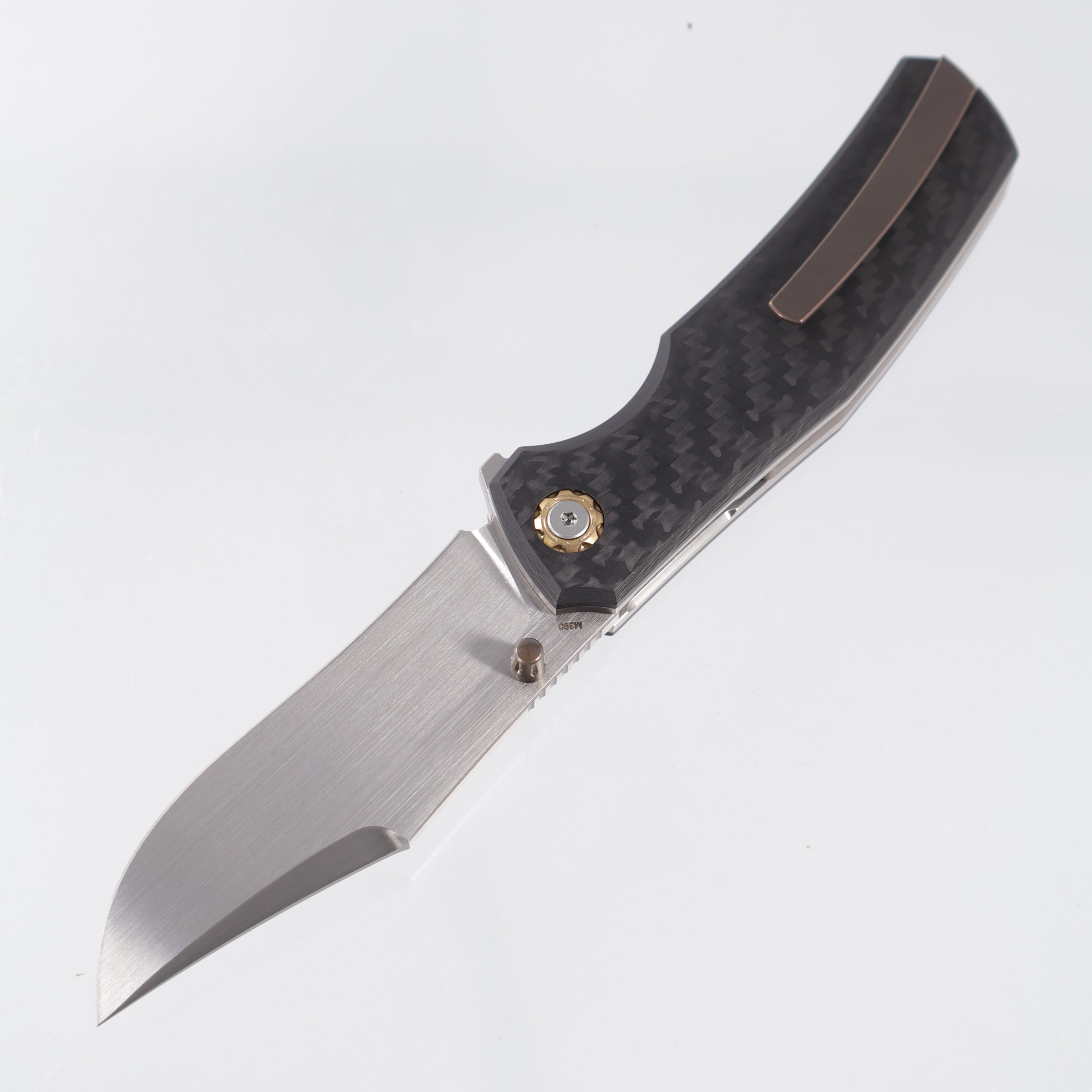 North Mountain Blade Jellyfish Gen 4 - Twill Carbon Fiber Scales - Hand Rubbed Satin M390 - 2408-BKCF