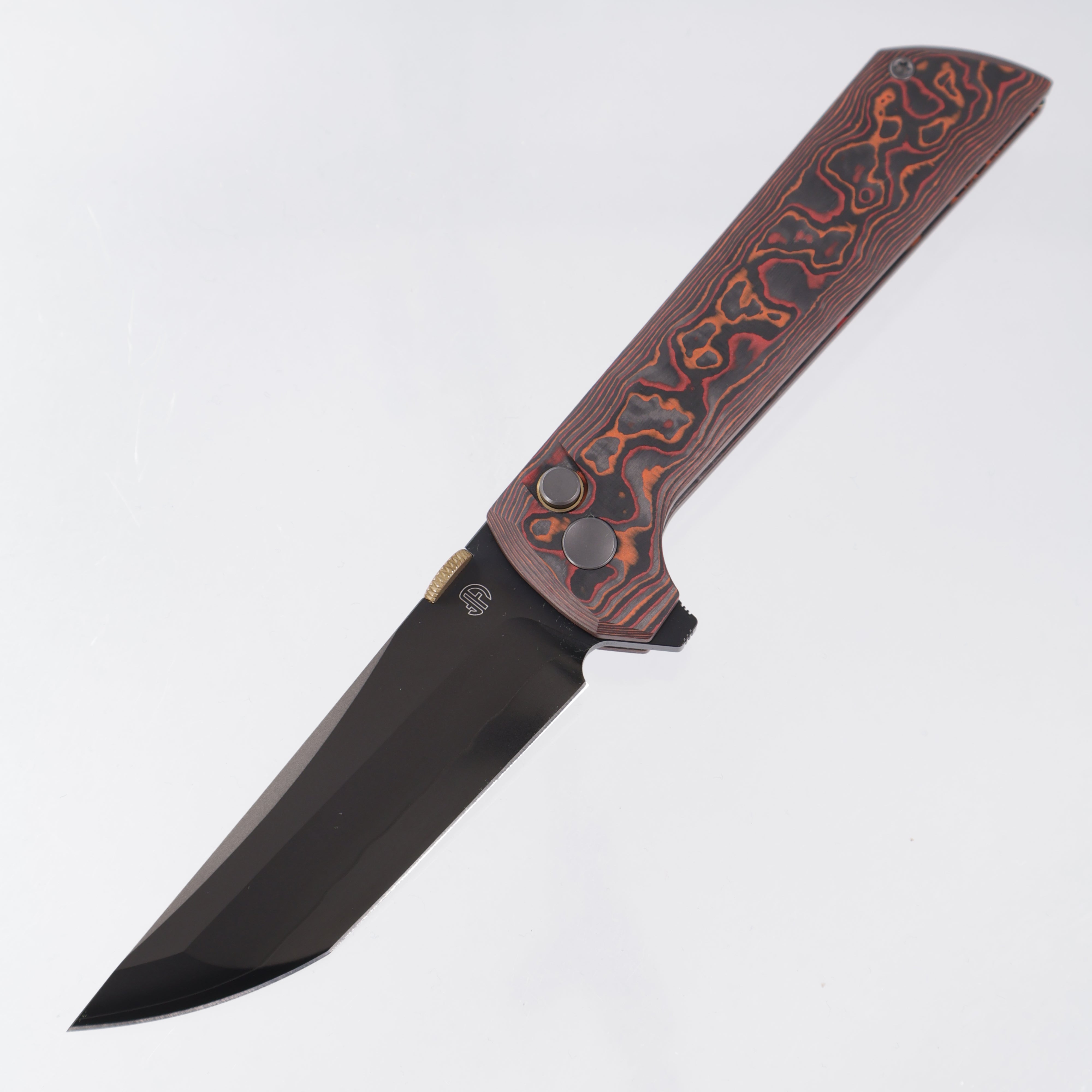North Mountain Blade Chop 2 - Red & Orange Ceramic Carbon Fiber - DLC SLD-Magic - 2406-ORCF-DLC