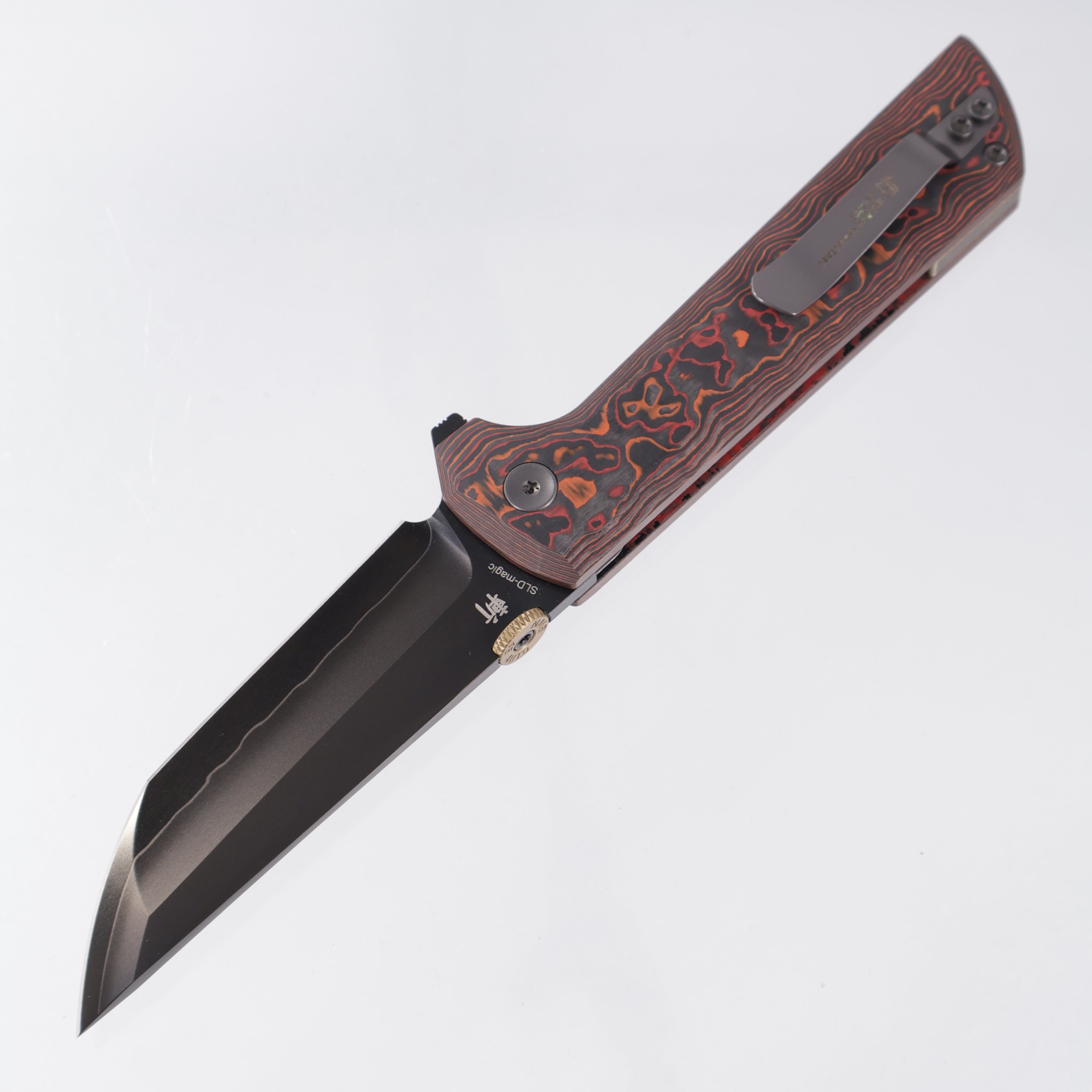 North Mountain Blade Chop 2 - Red & Orange Ceramic Carbon Fiber - DLC SLD-Magic - 2406-ORCF-DLC