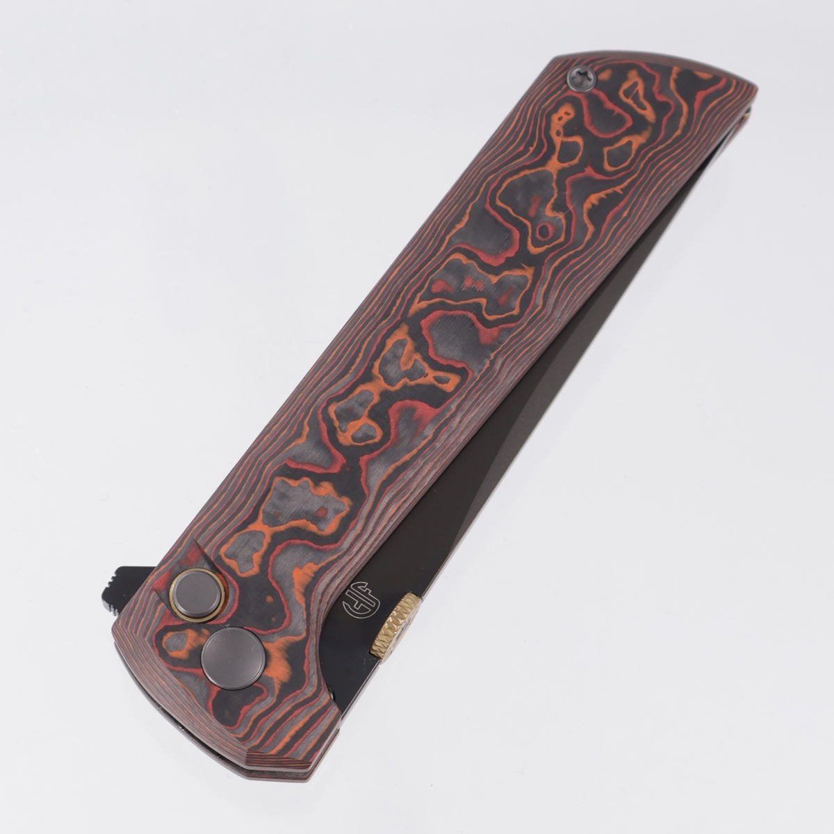 North Mountain Blade Chop 2 - Red & Orange Ceramic Carbon Fiber - DLC SLD-Magic - 2406-ORCF-DLC