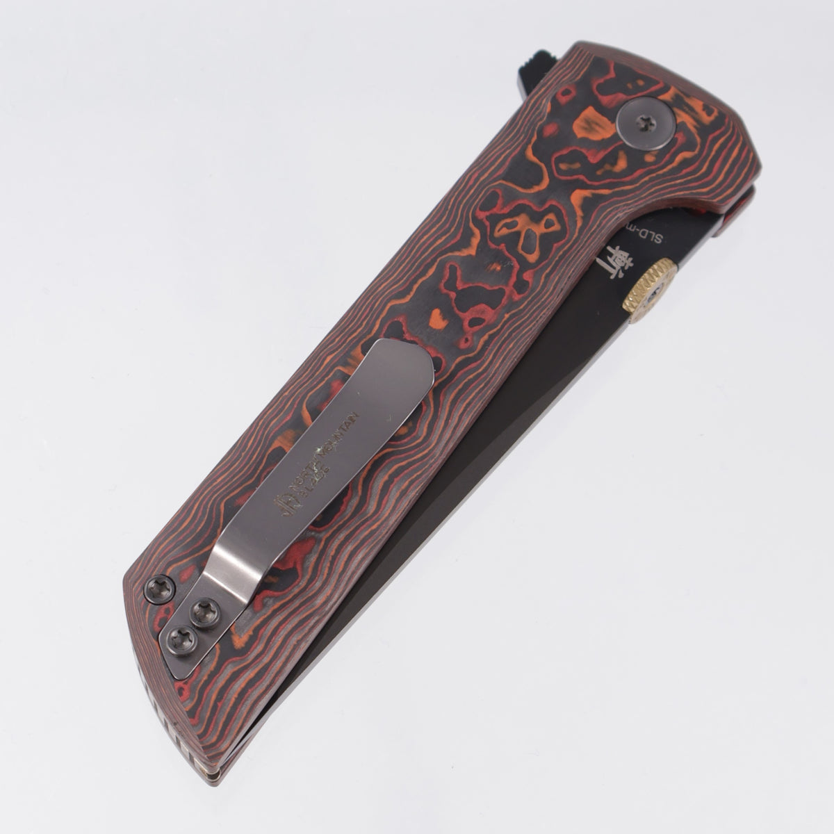 North Mountain Blade Chop 2 - Red & Orange Ceramic Carbon Fiber - DLC SLD-Magic - 2406-ORCF-DLC