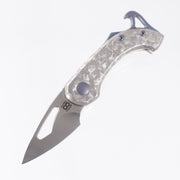Olamic Custom Appetizer - Frosty Finish Titanium w/ Blue Ti Accents - Satin CTS-XHP