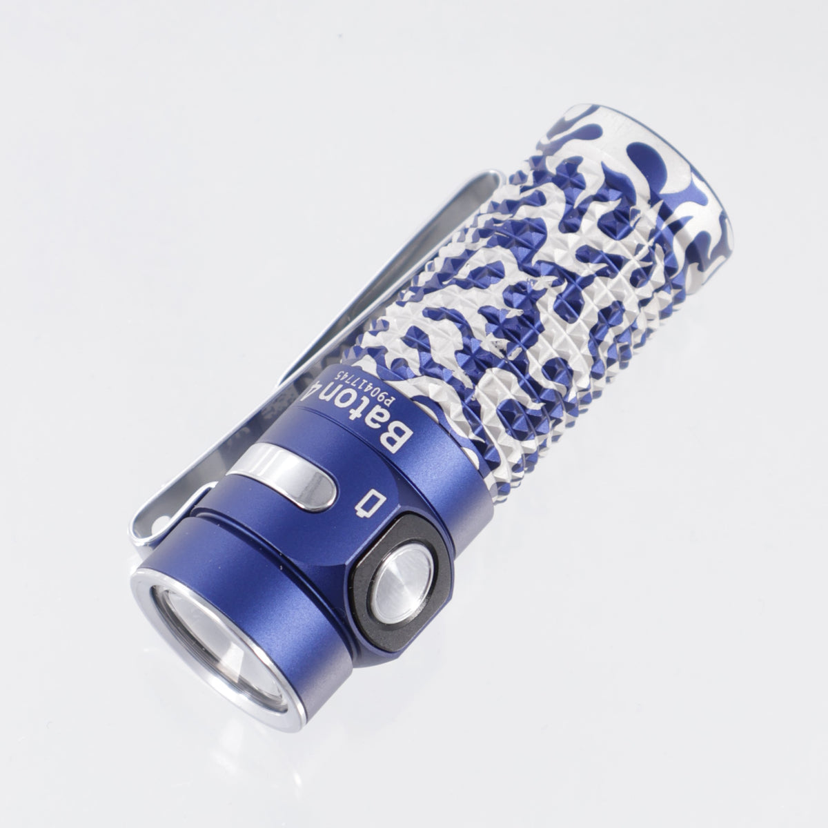 Olight Baton 4 - Phantom Blue Aluminum w/ Silver Accents  - 1300 Lumen Max
