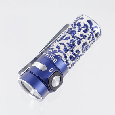 Olight Baton 4 - Phantom Blue Aluminum w/ Silver Accents  - 1300 Lumen Max