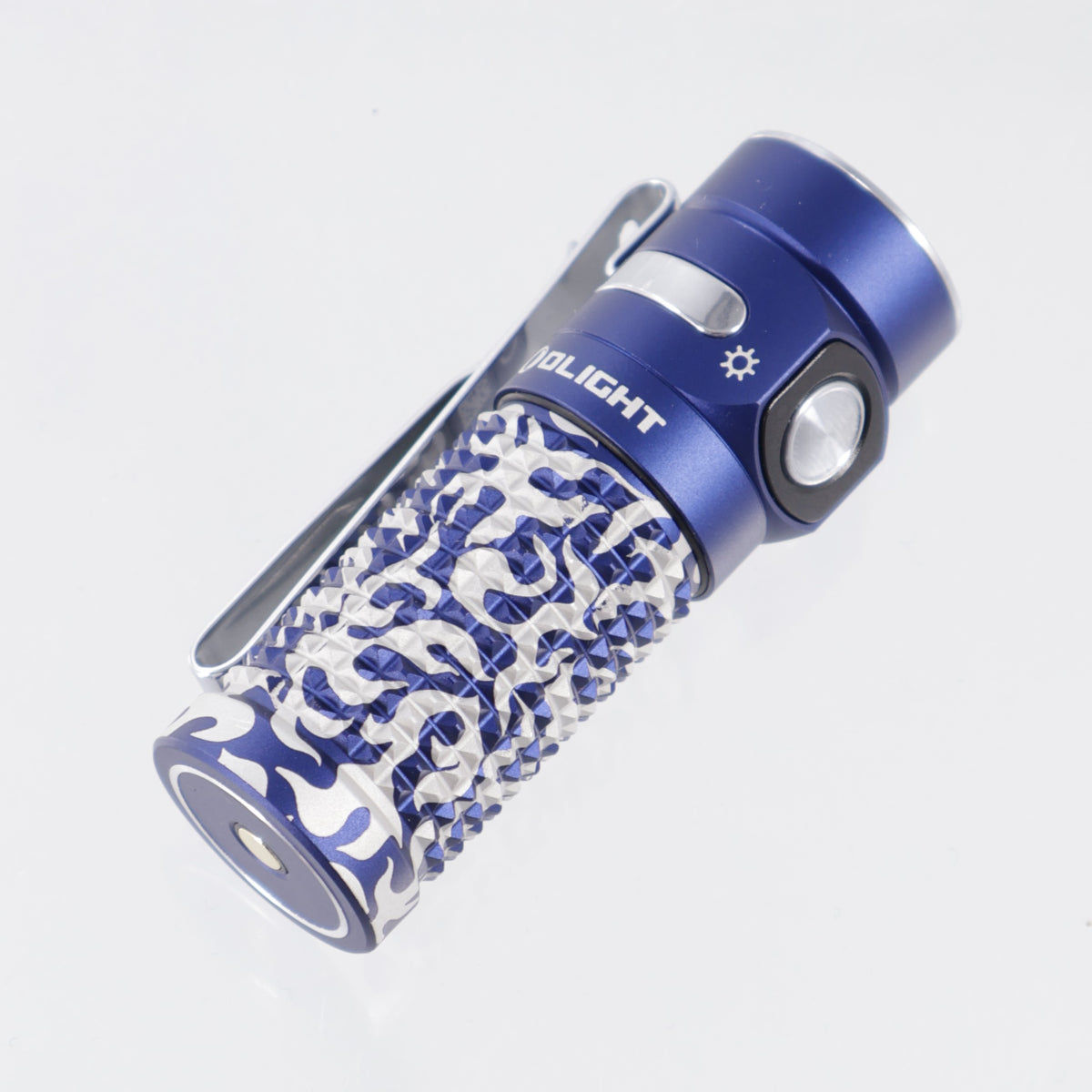 Olight Baton 4 - Phantom Blue Aluminum w/ Silver Accents  - 1300 Lumen Max