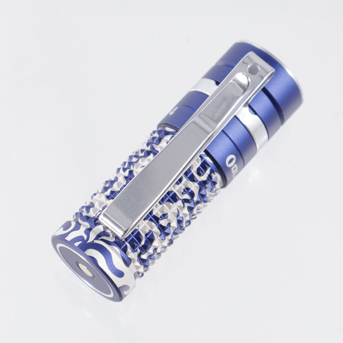 Olight Baton 4 - Phantom Blue Aluminum w/ Silver Accents  - 1300 Lumen Max