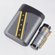 Olight Baton 4 Premium w/ Charging Case - Fighter Pilot Aluminum w/ Gold Accents - 1300 Lumen Max