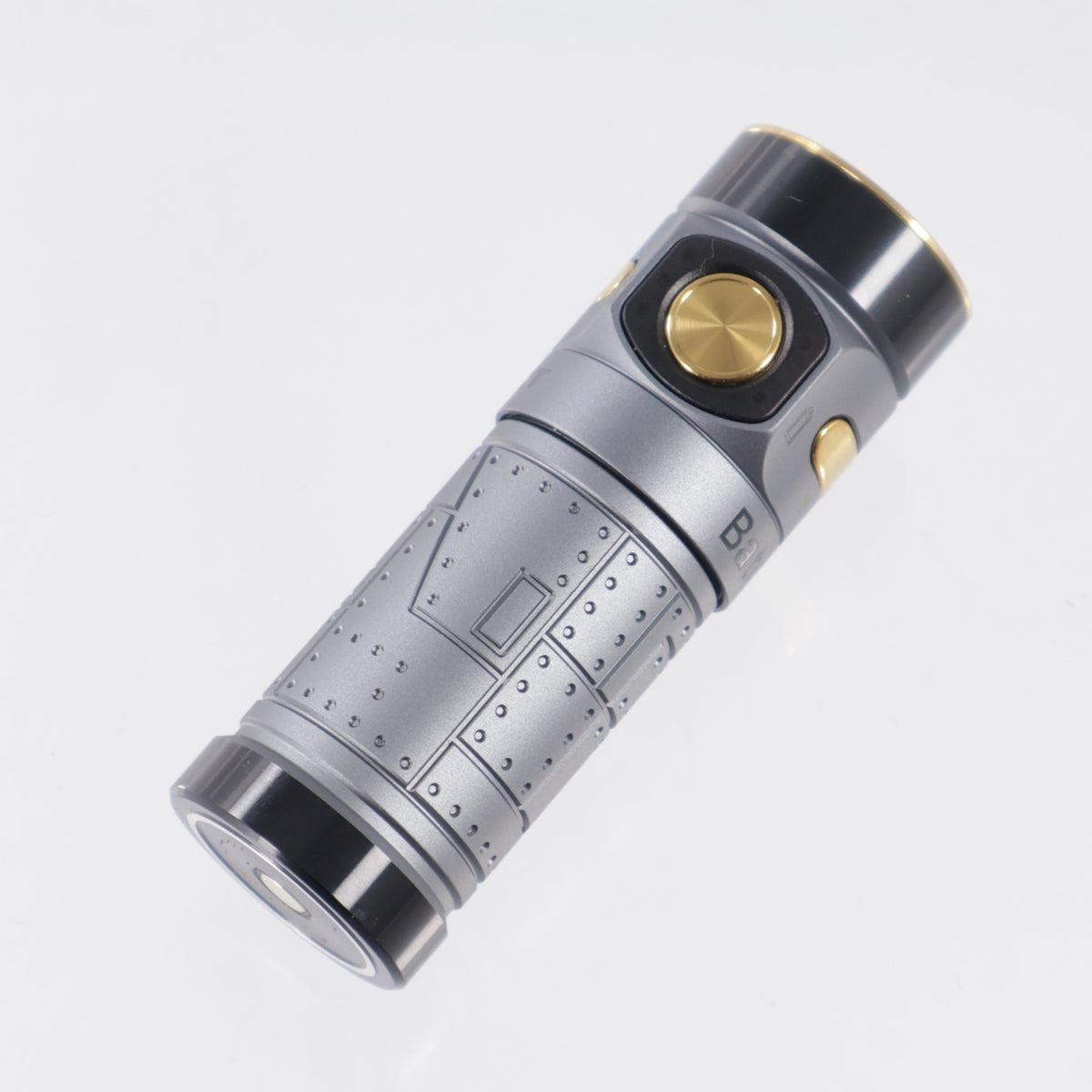 Olight Baton 4 Premium w/ Charging Case - Fighter Pilot Aluminum w/ Gold Accents - 1300 Lumen Max