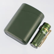 Olight Baton 4 Premium w/ Charging Case - OD Green Aluminum w/ Gold Accents - 1300 Lumen Max