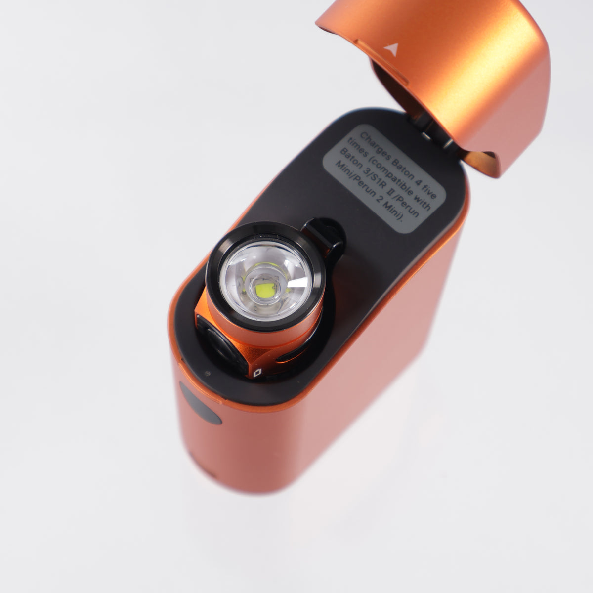 Olight Baton 4 Premium w/ Charging Case - Orange Aluminum w/ Black Accents - 1300 Lumen Max