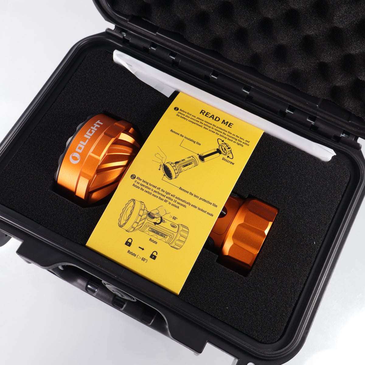Olight Marauder Mini 2 - Orange Aluminum - Spotlight, Flood, Combo Light, Red Light & Side Light - 10,000 Lumen Max