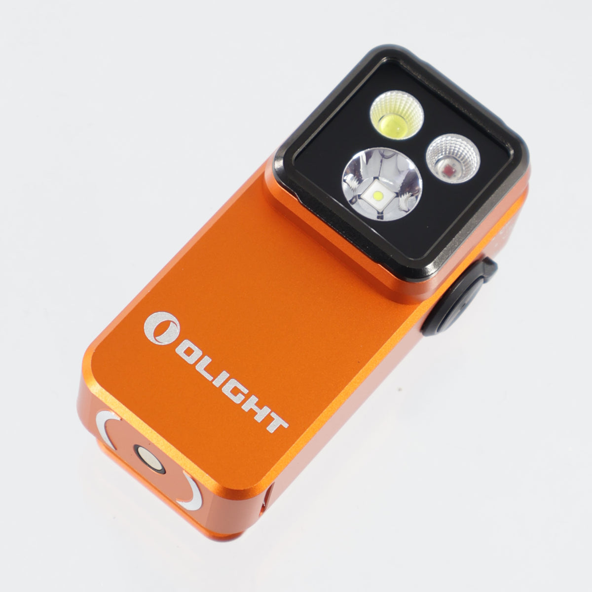 Olight Oclip 2 Pro - Orange Aluminum w/ Pivoting Head & Clip - Spotlight, Flood & Red Light - 530 Lumen Max