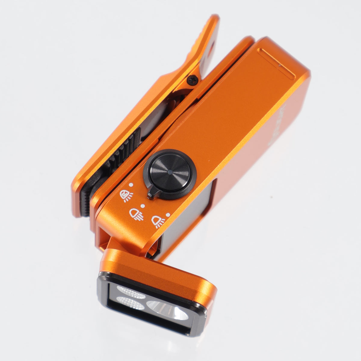 Olight Oclip 2 Pro Premium w/ Charging Dock - Orange Aluminum w/ Pivoting Head & Clip - Spotlight, Flood & Red Light - 530 Lumen Max