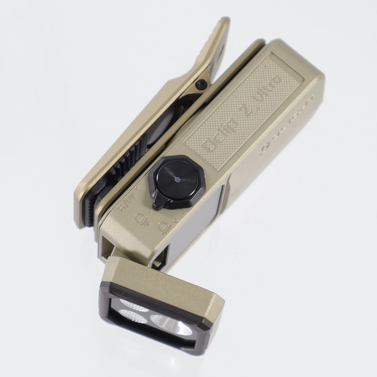 Olight Oclip 2 Ultra - Olive Green O-Aluminum w/ Pivoting Head & Clip - Spotlight, Flood, UV & Red Light - 580 Lumen Max