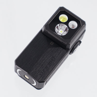 Olight Oclip 2 Ultra - Onyx Black O-Aluminum w/ Pivoting Head & Clip - Spotlight, Flood, UV & Red Light - 580 Lumen Max