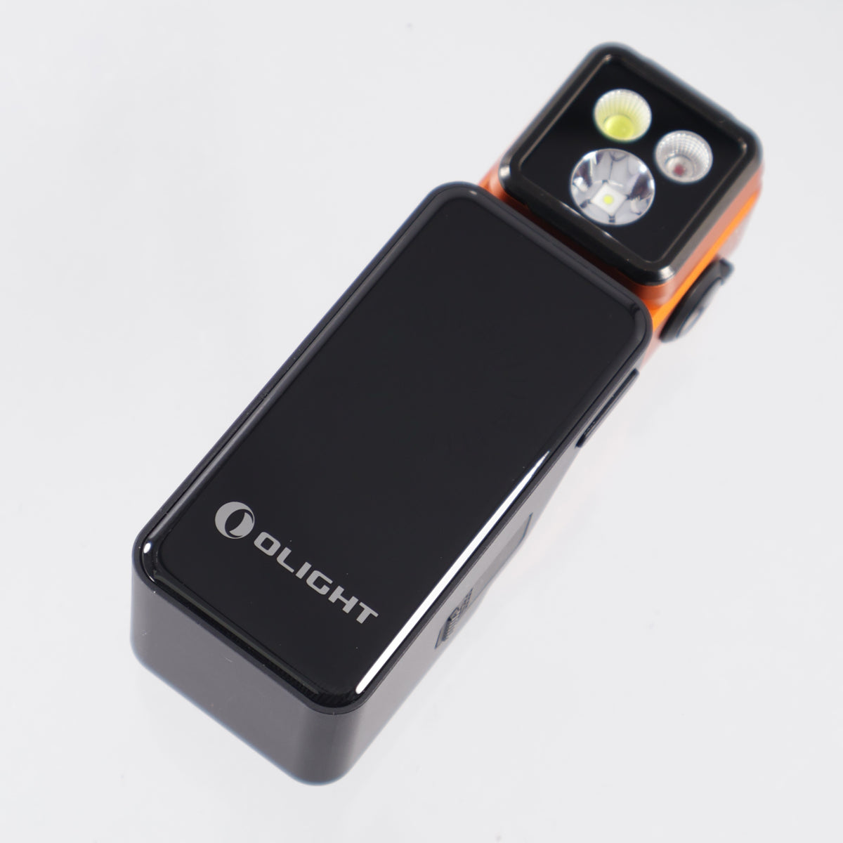 Olight Oclip 2 Pro Premium w/ Charging Dock - Orange Aluminum w/ Pivoting Head & Clip - Spotlight, Flood & Red Light - 530 Lumen Max