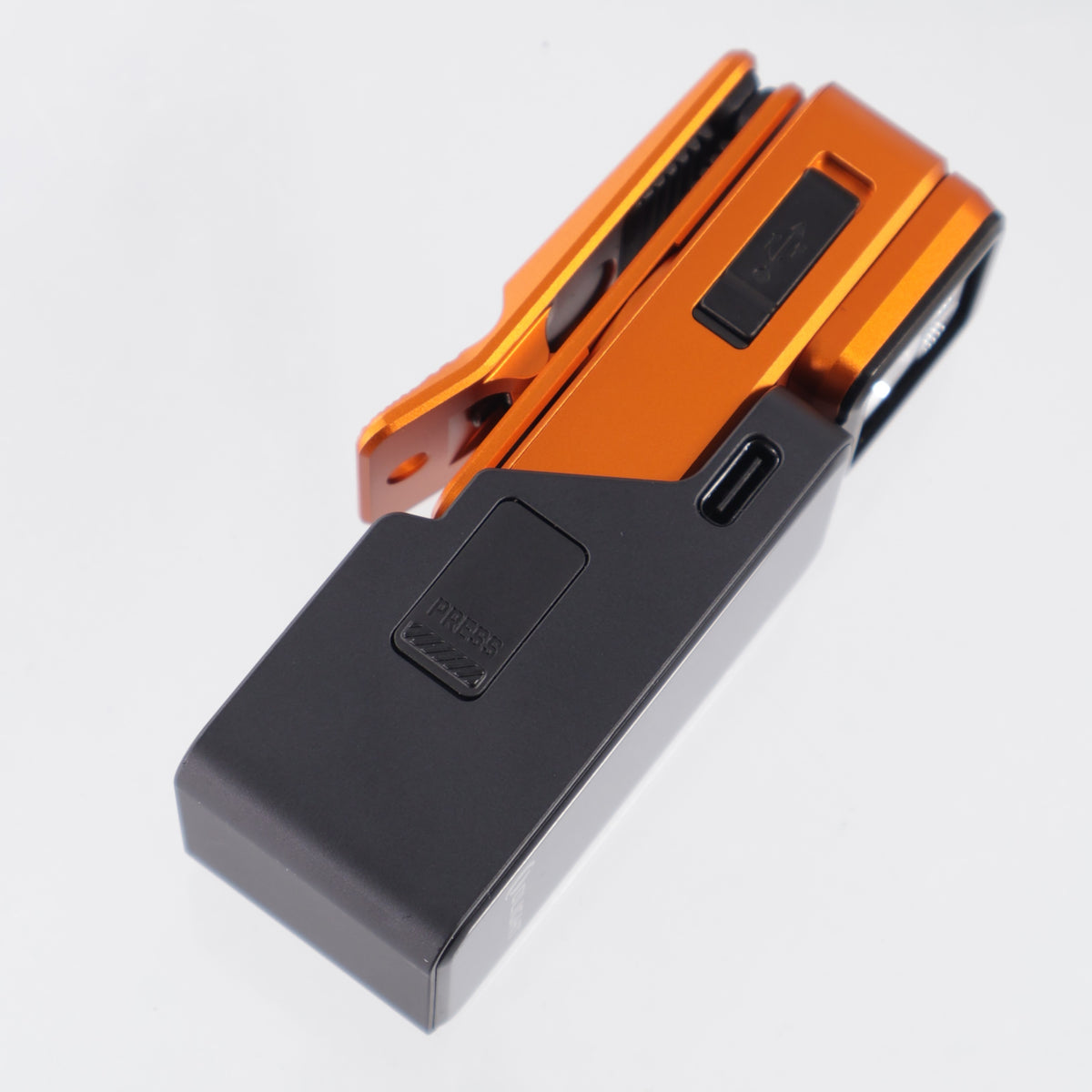 Olight Oclip 2 Pro Premium w/ Charging Dock - Orange Aluminum w/ Pivoting Head & Clip - Spotlight, Flood & Red Light - 530 Lumen Max