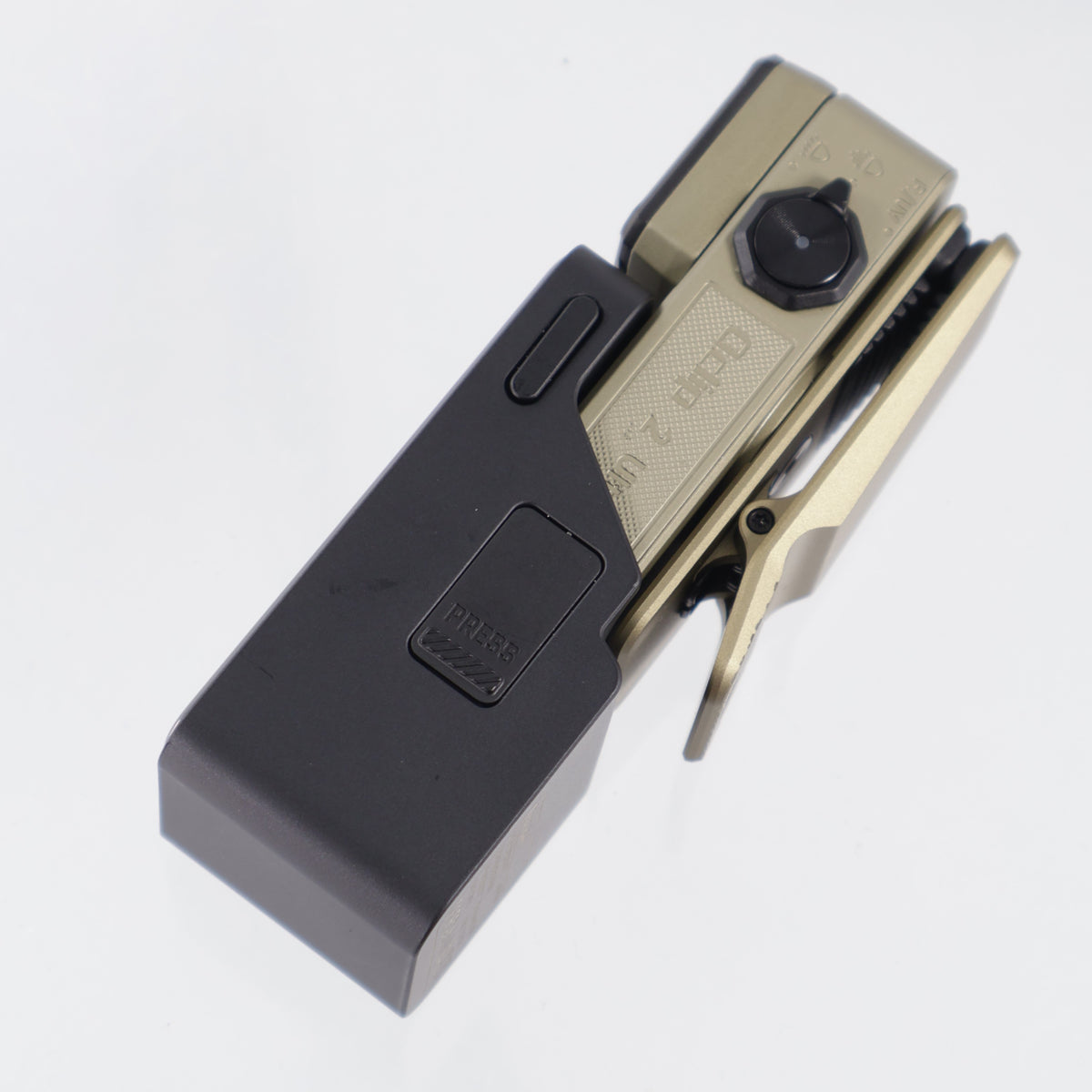 Olight Oclip 2 Ultra Premium w/ Charging Dock - Olive Green O-Aluminum w/ Pivoting Head & Clip - Spotlight, Flood, UV & Red Light - 580 Lumen Max