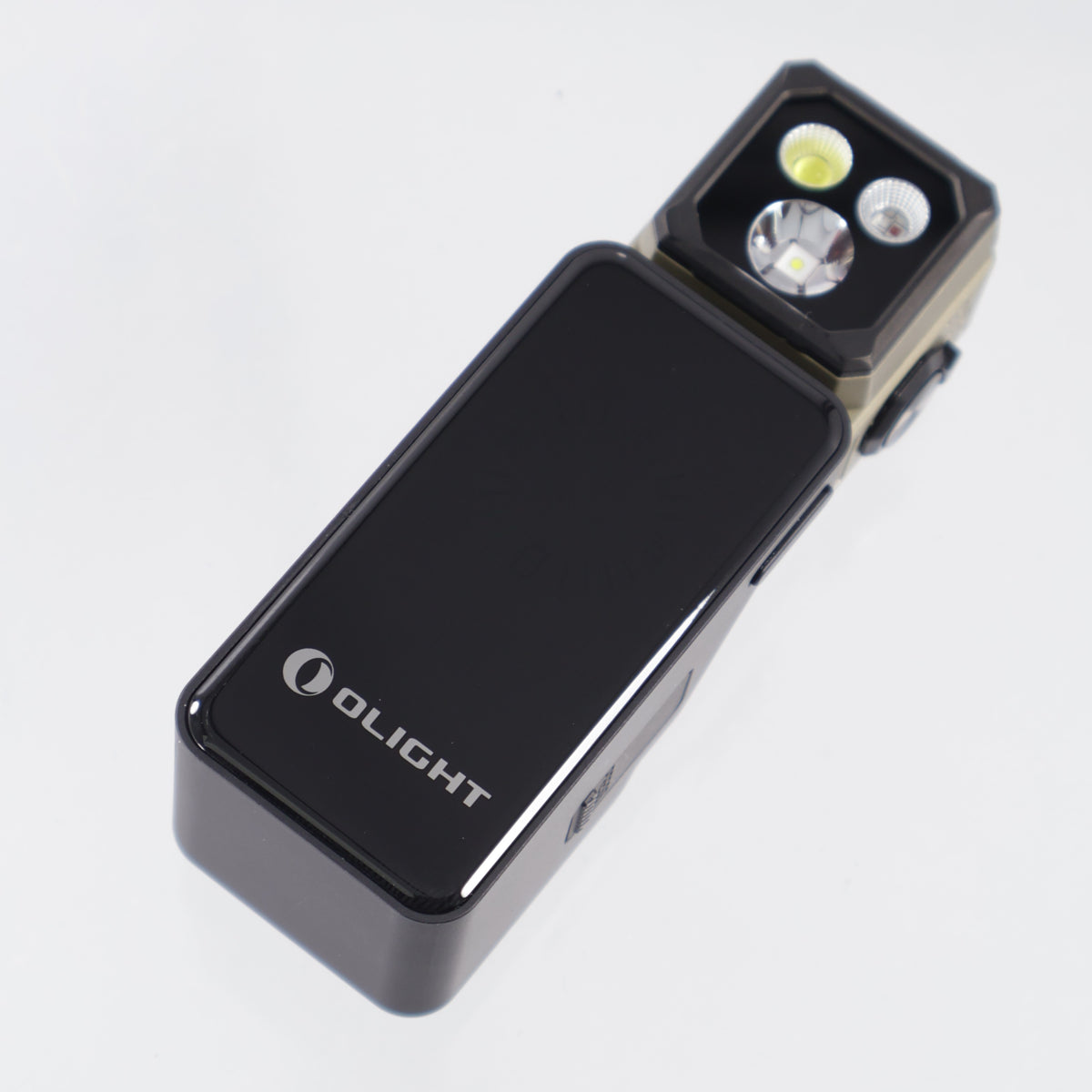 Olight Oclip 2 Ultra Premium w/ Charging Dock - Olive Green O-Aluminum w/ Pivoting Head & Clip - Spotlight, Flood, UV & Red Light - 580 Lumen Max