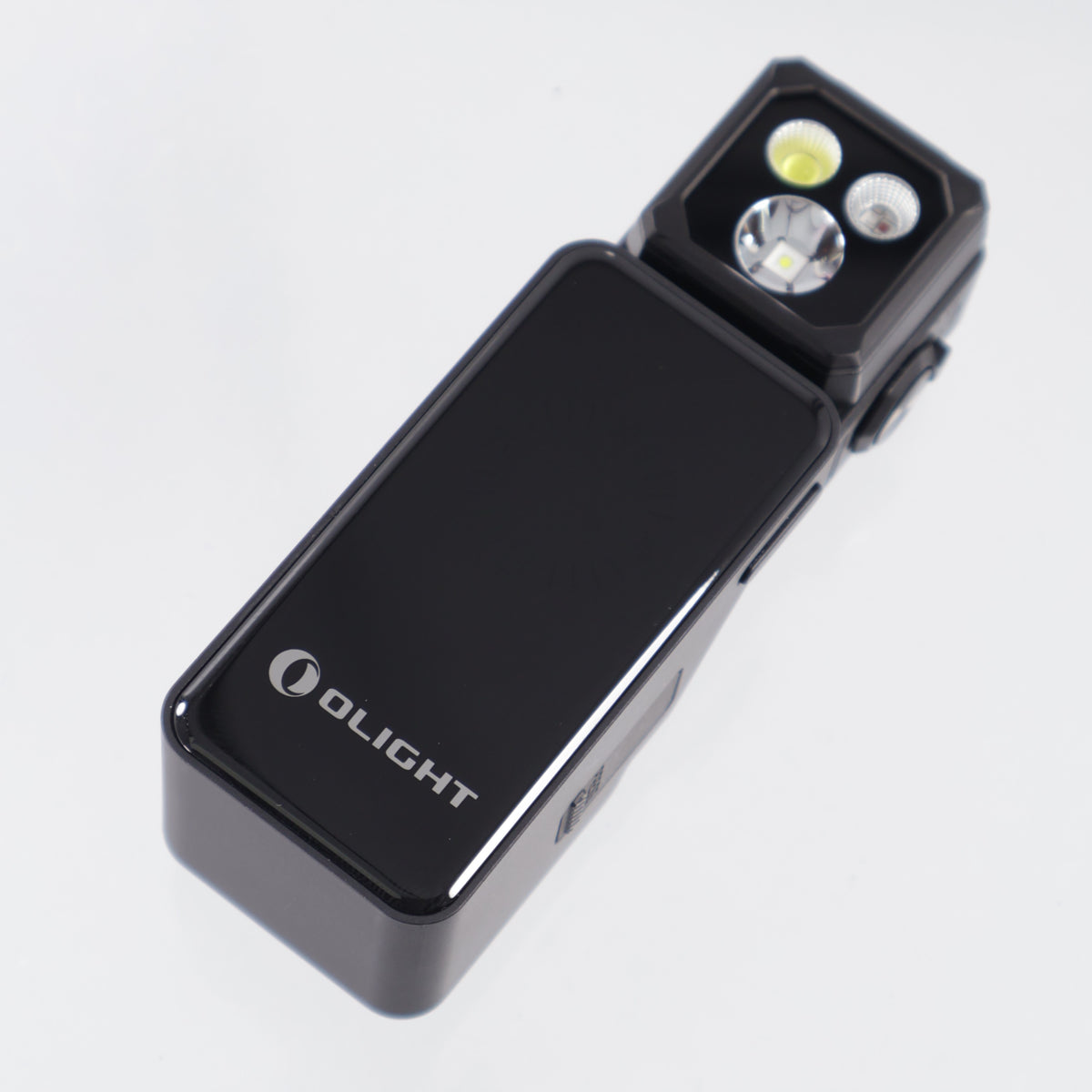 Olight Oclip 2 Ultra Premium w/ Charging Dock - Onyx Black O-Aluminum w/ Pivoting Head & Clip - Spotlight, Flood, UV & Red Light - 580 Lumen Max