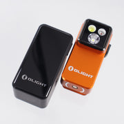 Olight Oclip 2 Pro Premium w/ Charging Dock - Orange Aluminum w/ Pivoting Head & Clip - Spotlight, Flood & Red Light - 530 Lumen Max