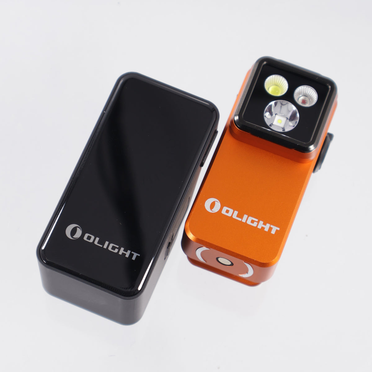 Olight Oclip 2 Pro Premium w/ Charging Dock - Orange Aluminum w/ Pivoting Head & Clip - Spotlight, Flood & Red Light - 530 Lumen Max