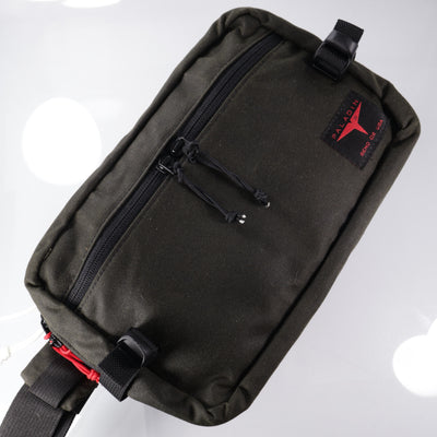 Paladin 33 Outback MK.3 XL Concealed Carry Sling Bag - Dark Green 10oz British Millerain Waxed Canvas
