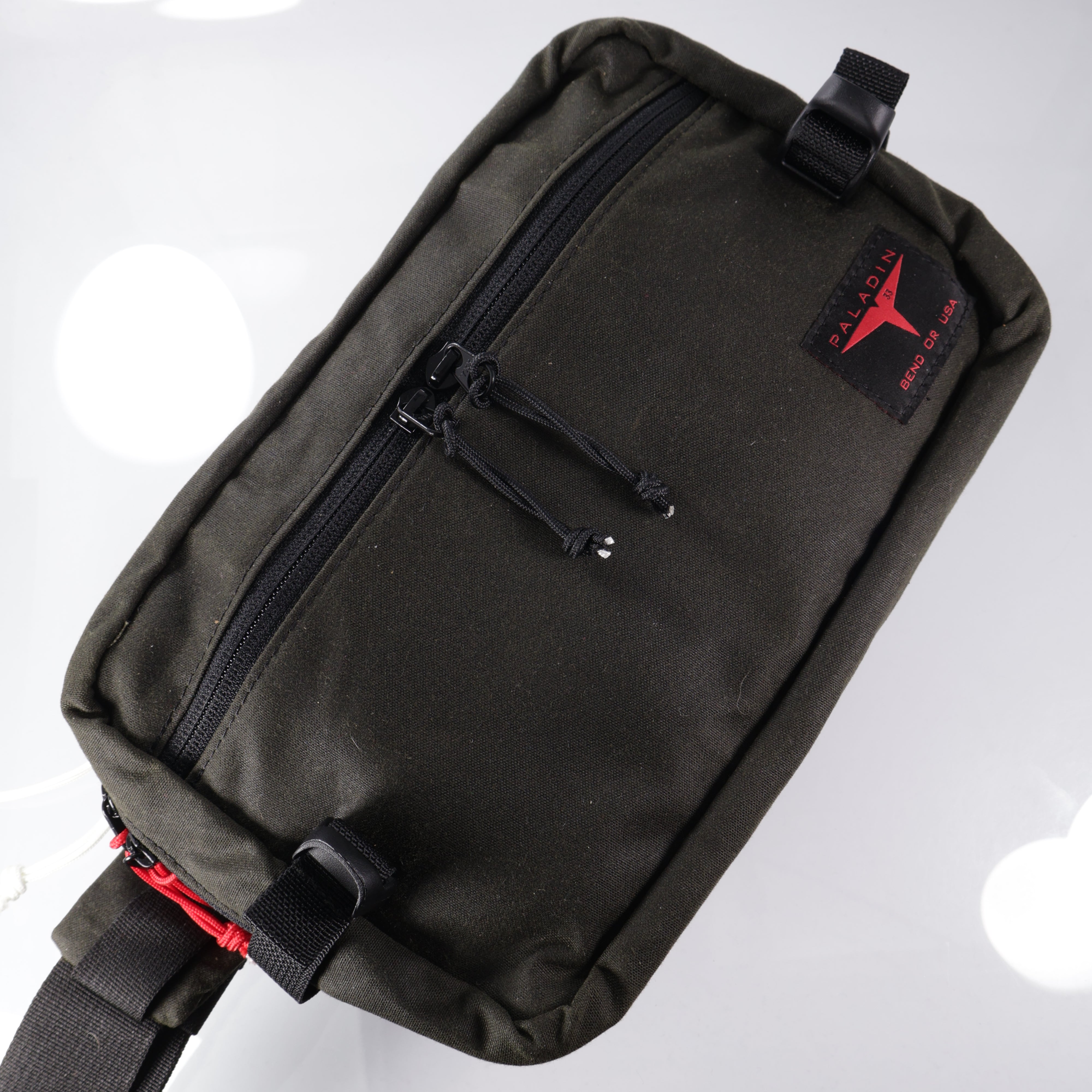 Paladin 33 Outback MK.3 XL Concealed Carry Sling Bag - Dark Green 10oz British Millerain Waxed Canvas
