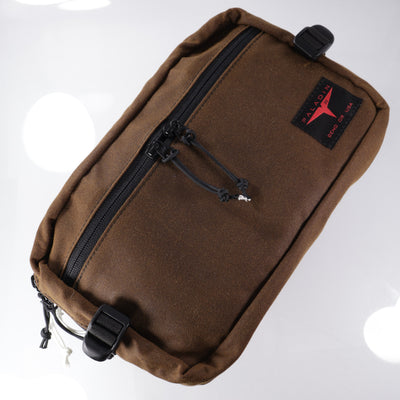 Paladin 33 Outback Omega XL Modular Concealed Carry Sling Bag - Brown 10oz British Millerain Waxed Canvas