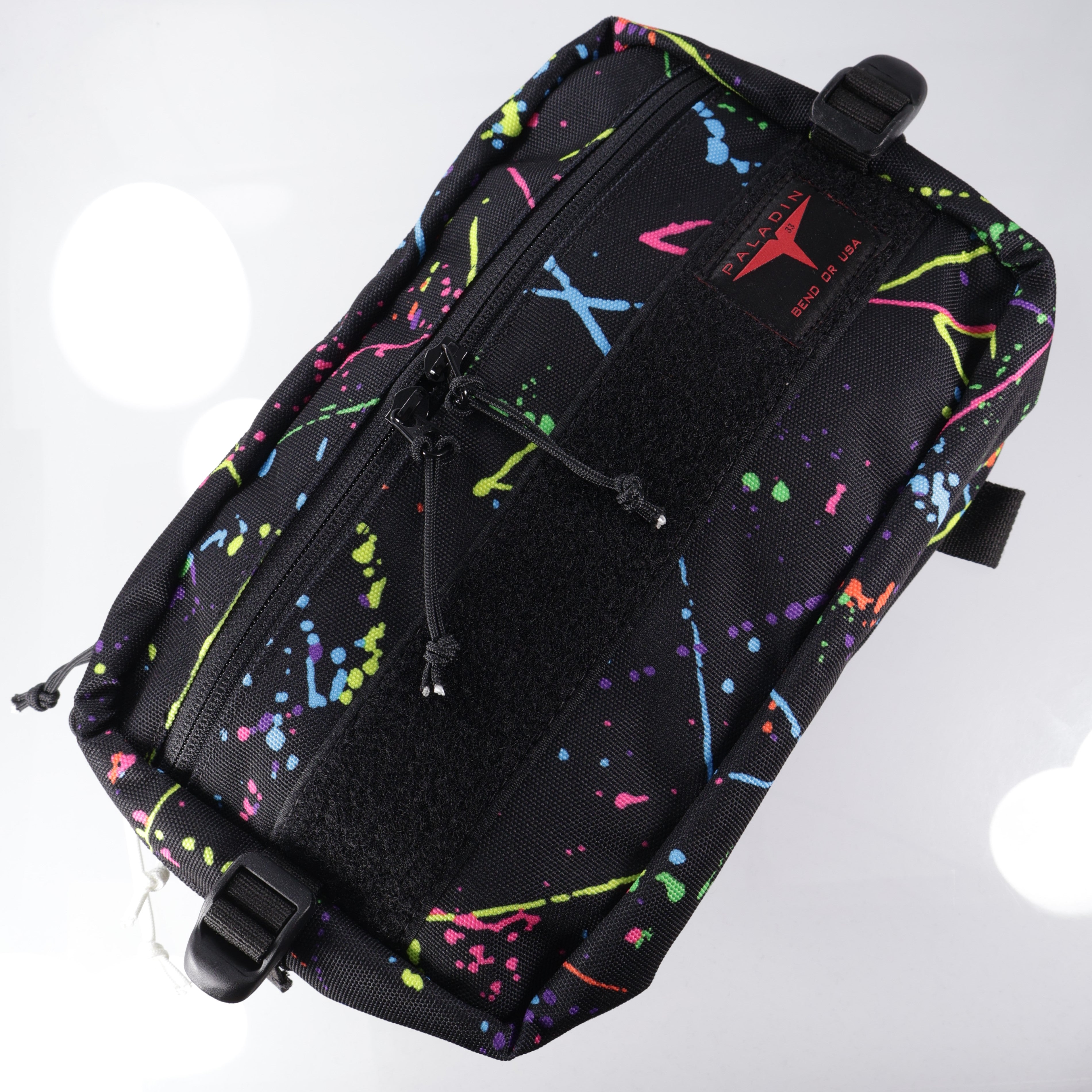 Paladin 33 Outback Omega XL Modular Concealed Carry Sling Bag - Paint Splatter 1000D Cordura w/ 2" Velcro Strip- BROP Exclusive