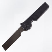 Paragon Krazor - 4" Black DLC s35vn, Black Aluminum Handle
