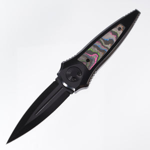 Paragon Warlock Gen 2 - 80s Camo Carbon inlays - Cerakote S35VN - BROP Exclusive