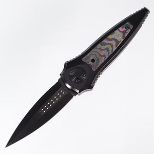 Paragon Warlock Gen 2 - 80s Camo Carbon inlays - Double Grooved DLC S35VN - BROP Exclusive