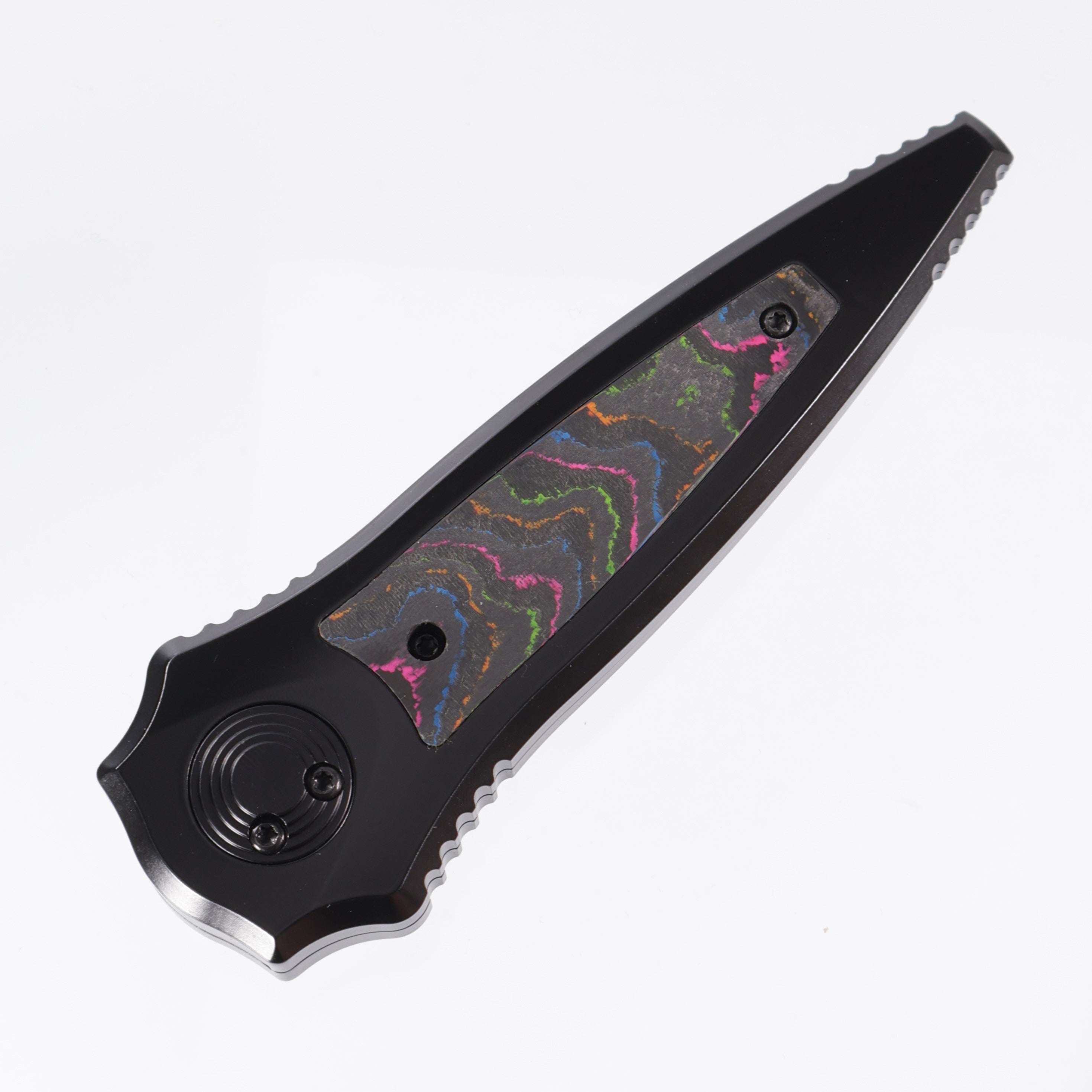 Paragon Warlock Gen 2 - 80s Camo Carbon inlays - Double Grooved DLC S35VN - BROP Exclusive