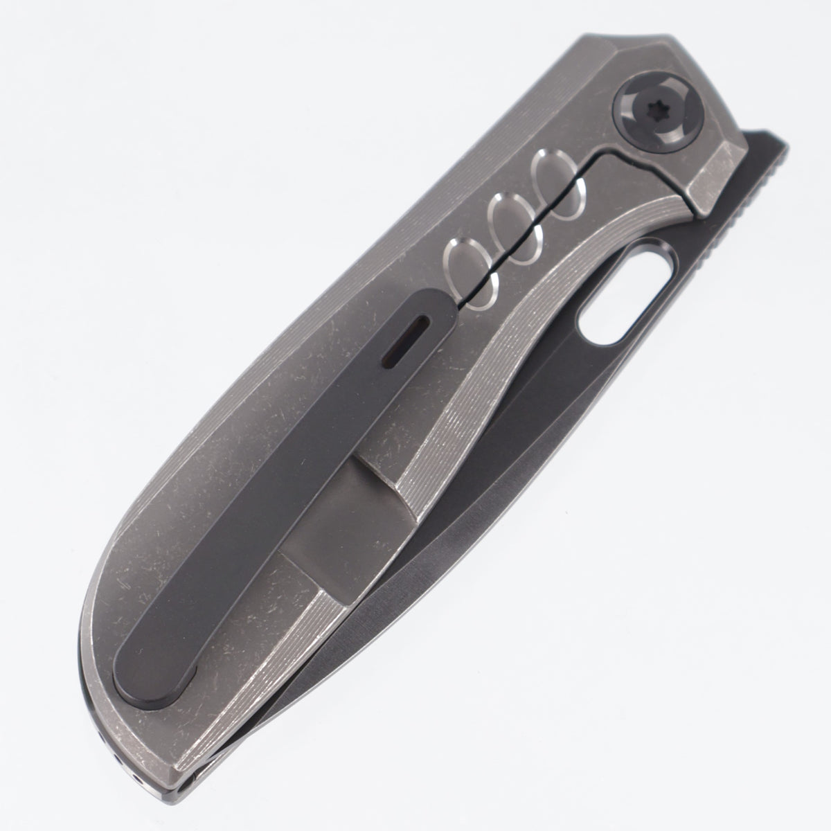 Poikilo Gecko BS4 - Dark Stonewash Titanium w/ Ovals - Worn Dark Stonewash M398