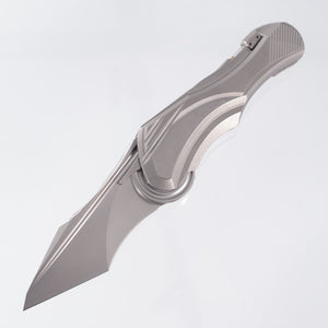 Poikilo Carmen - Pearlescent Stonewash, Recurved Tanto M398 - Stonewash Titanium - S1