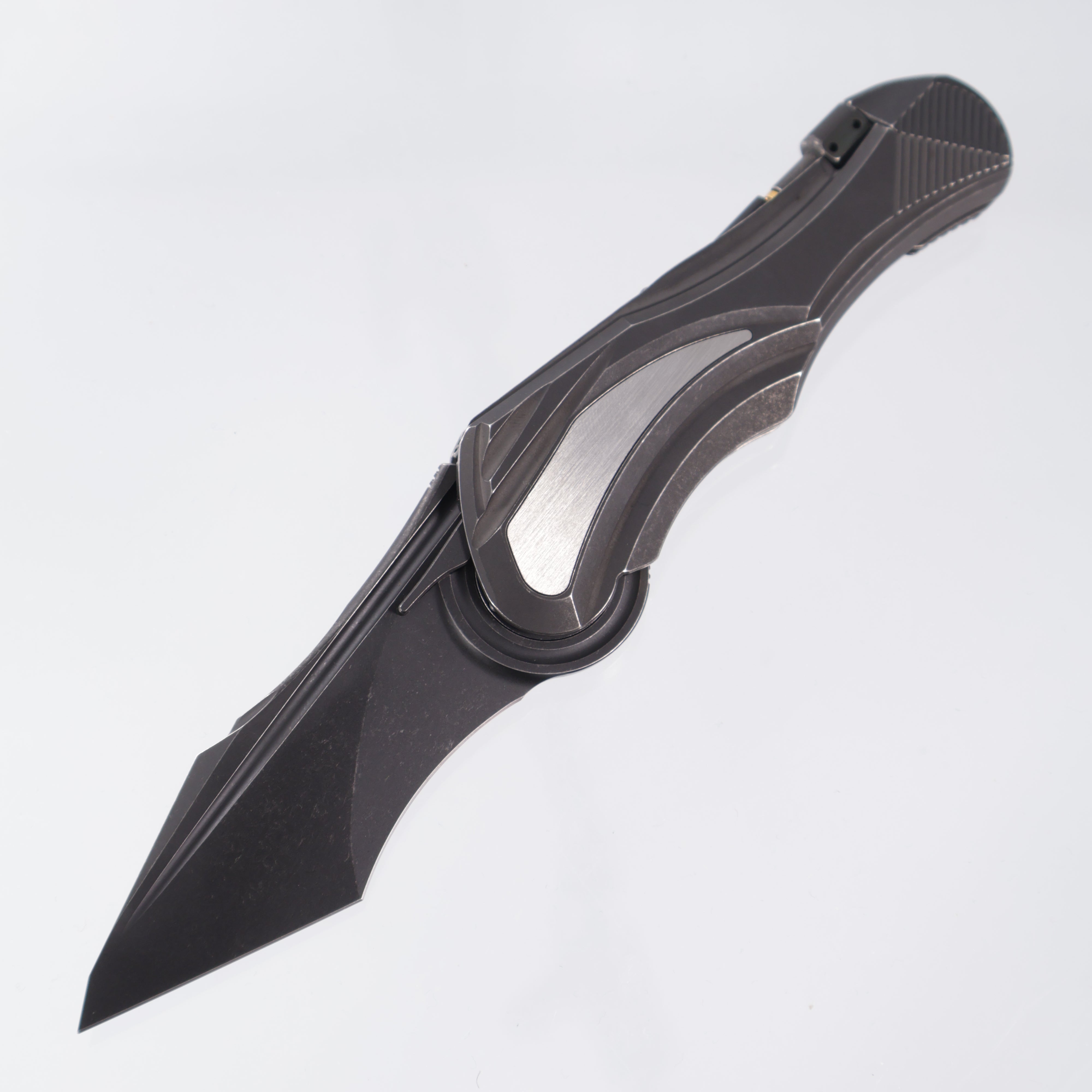 Poikilo Carmen - Dark Stonewash, Recurved Tanto M398 - Dark Stonewash Titanium - S2