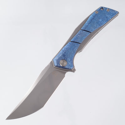 Poikilo Anolis - Blue Crystalized Ti on Titanium - Pearlescent Stonewash M398 - PKB S1
