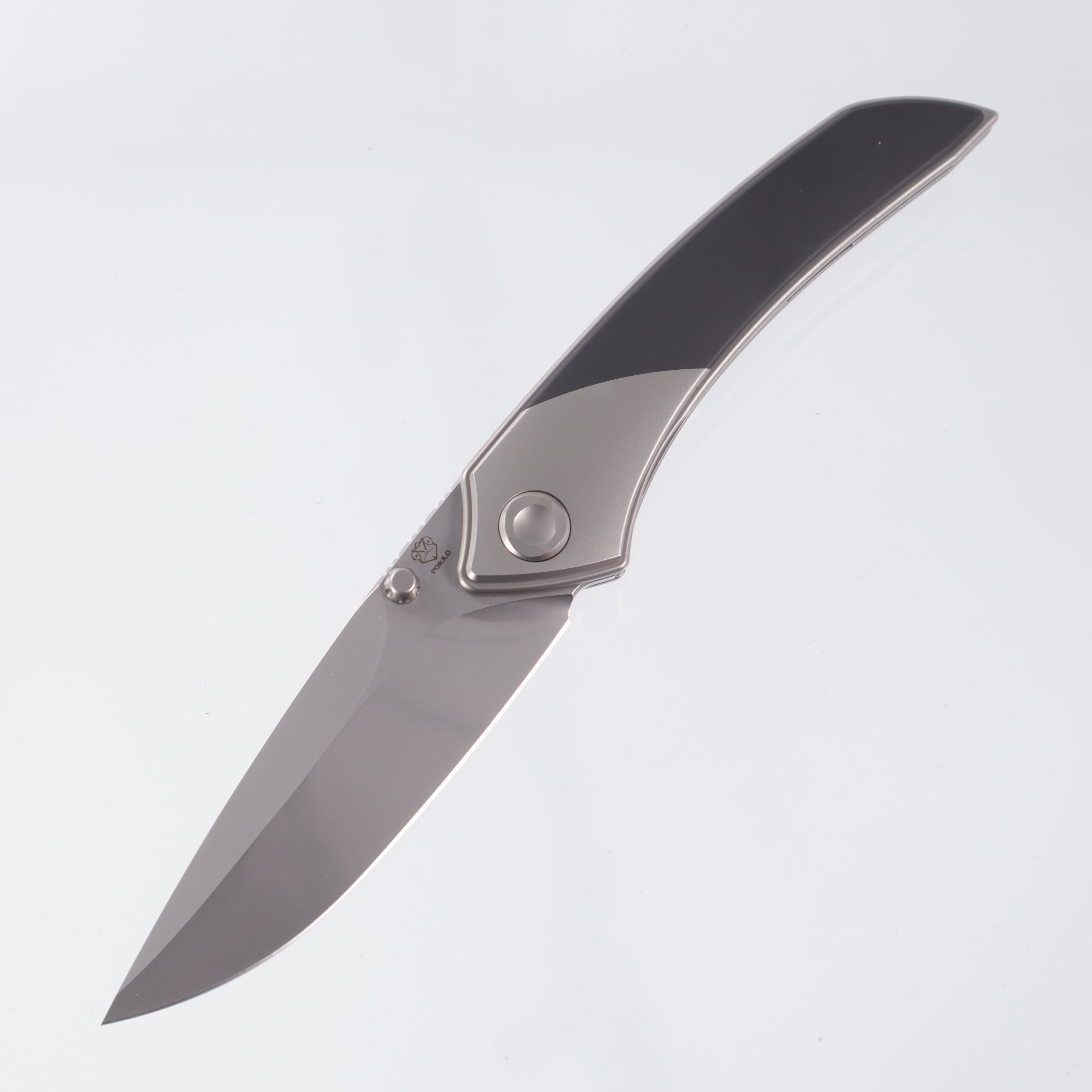 Poikilo Mini Tuna - Pearlescent Stonewash M398 - Ti & Blackened Ti Coated Handle - S1