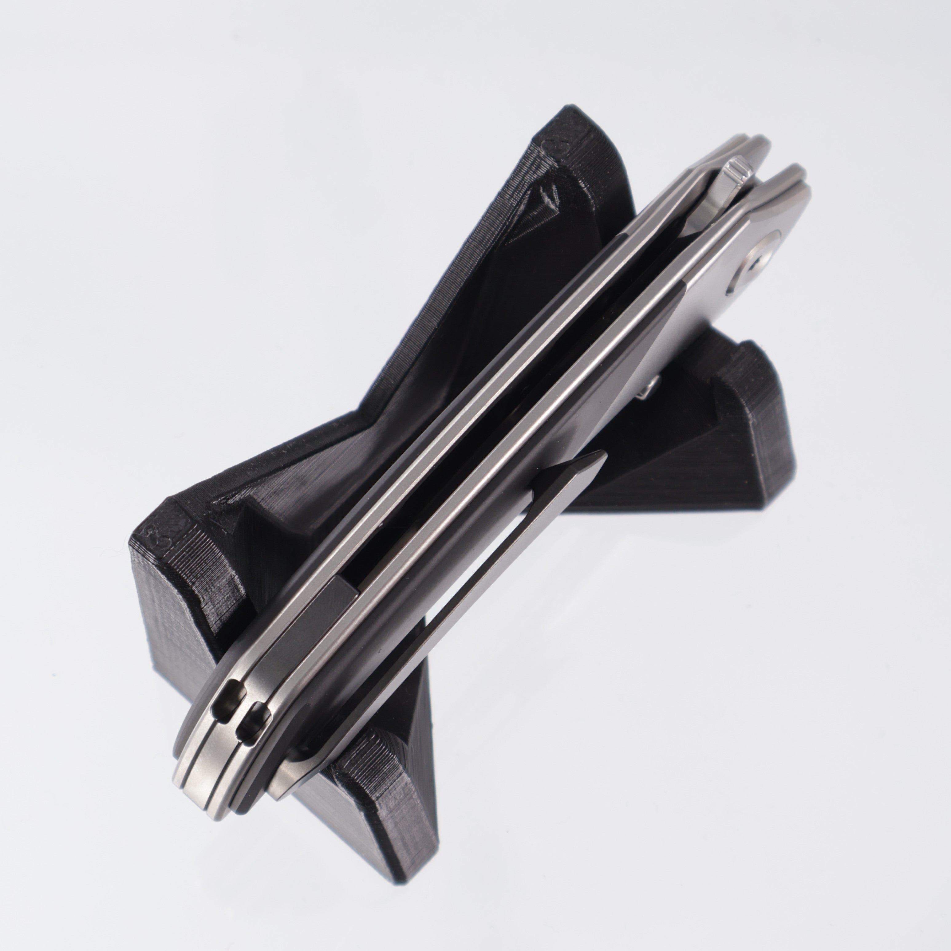 Poikilo Mini Tuna - Pearlescent Stonewash M398 - Ti & Blackened Ti Coated Handle - S1