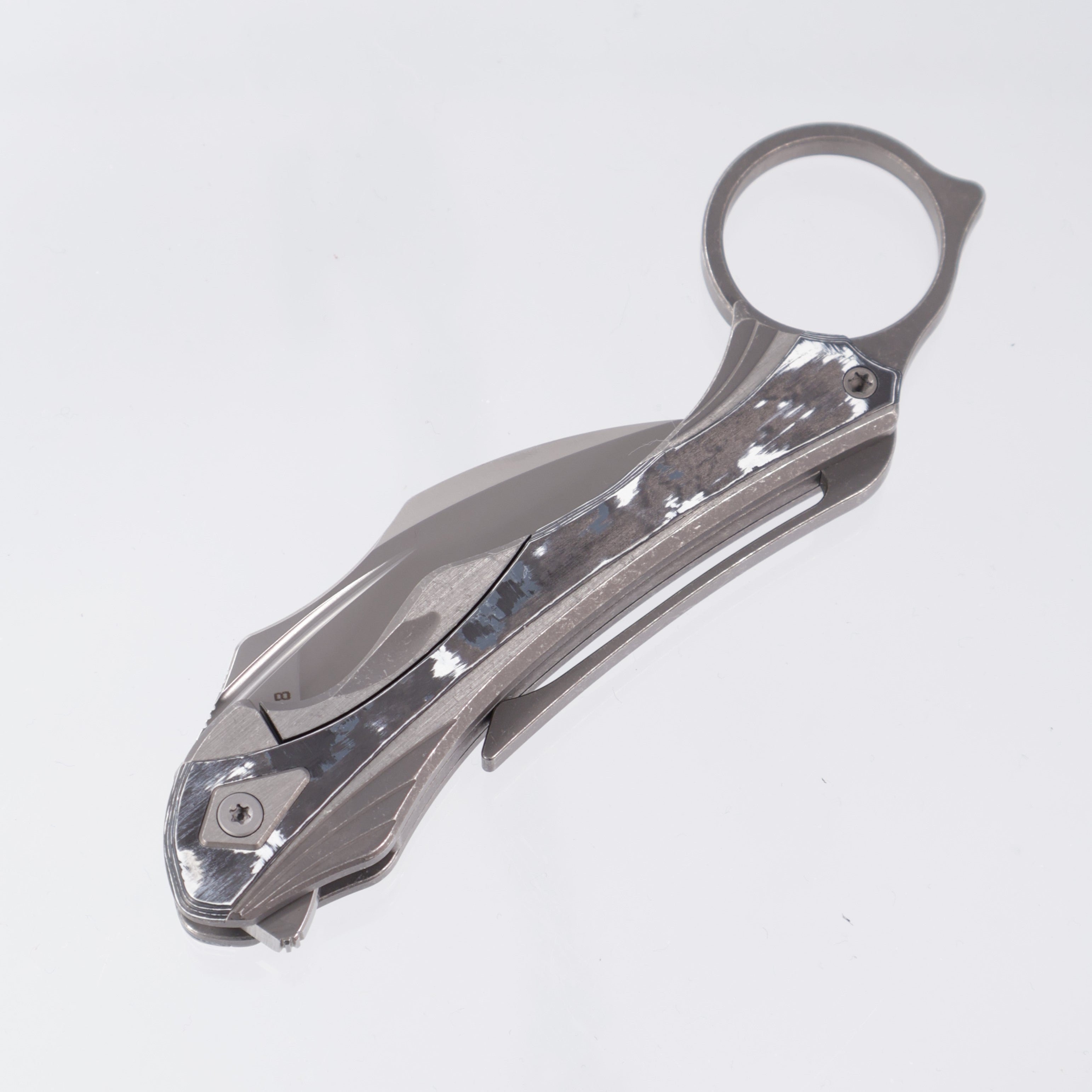 Poikilo Thorny Devil - White Fatcarbon & Titanium - Pearlescent Stonewash M398