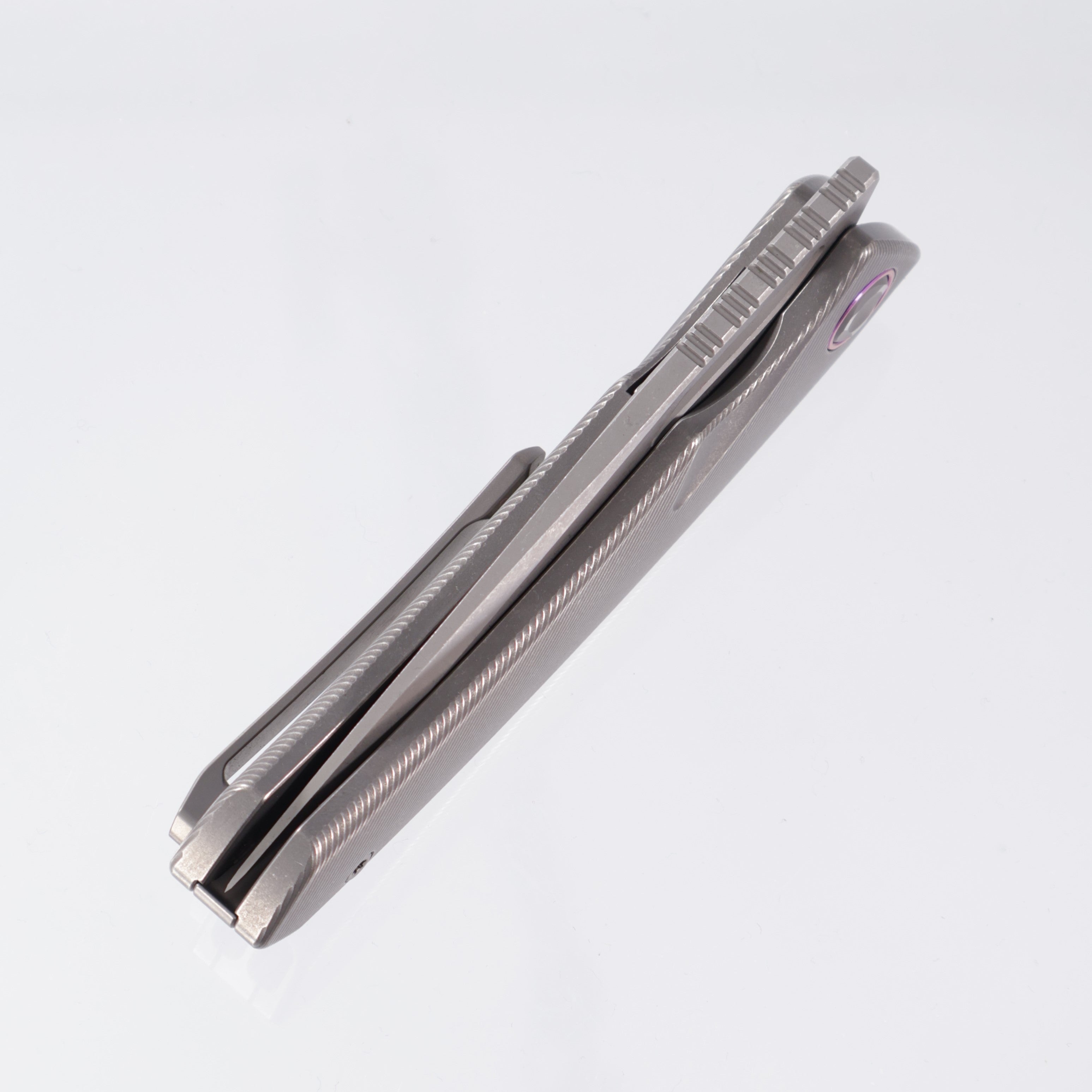 Poikilo Tero - Dark Stonewash M398 - Titanium with Purple Anodization - S2