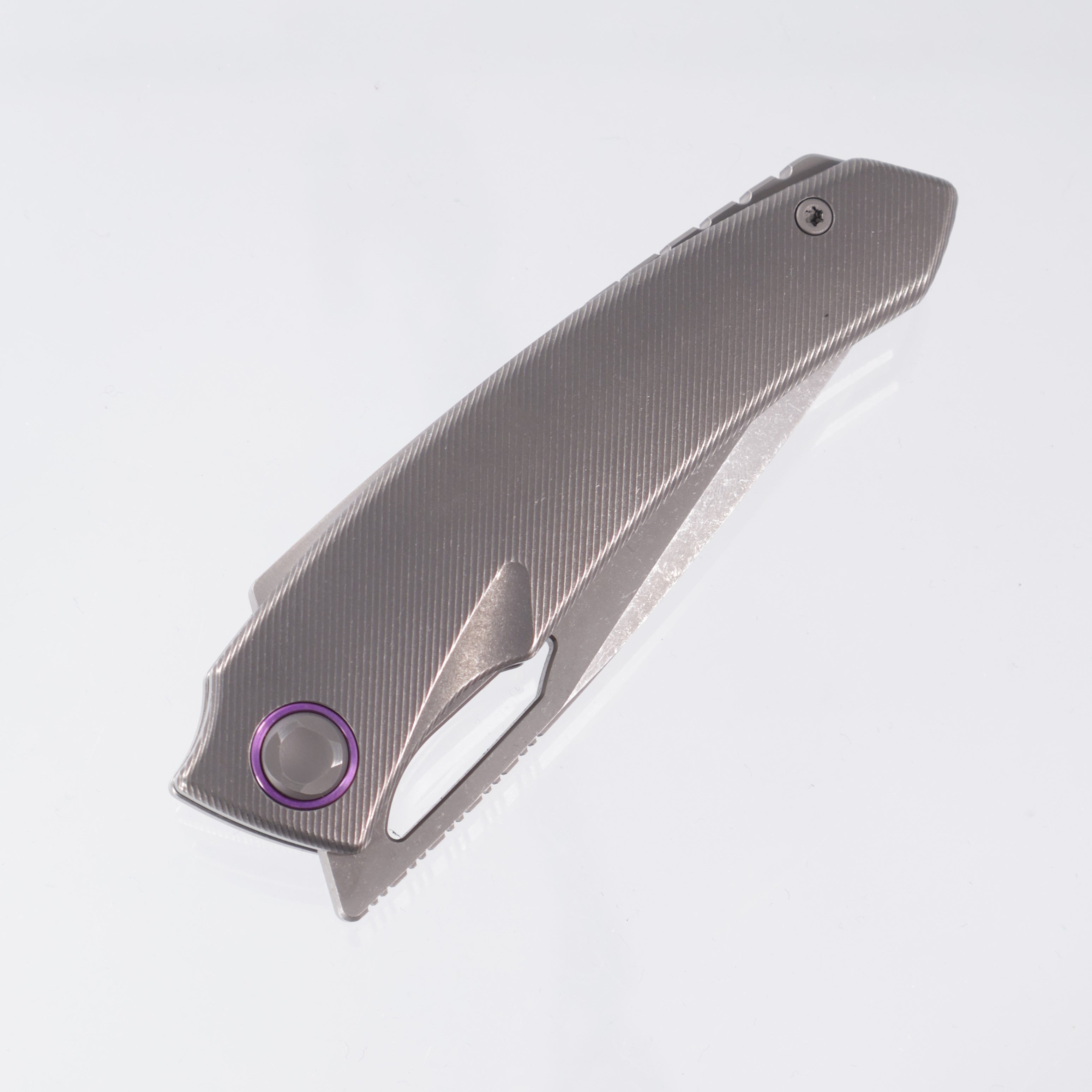 Poikilo Tero - Dark Stonewash M398 - Titanium with Purple Anodization - S2