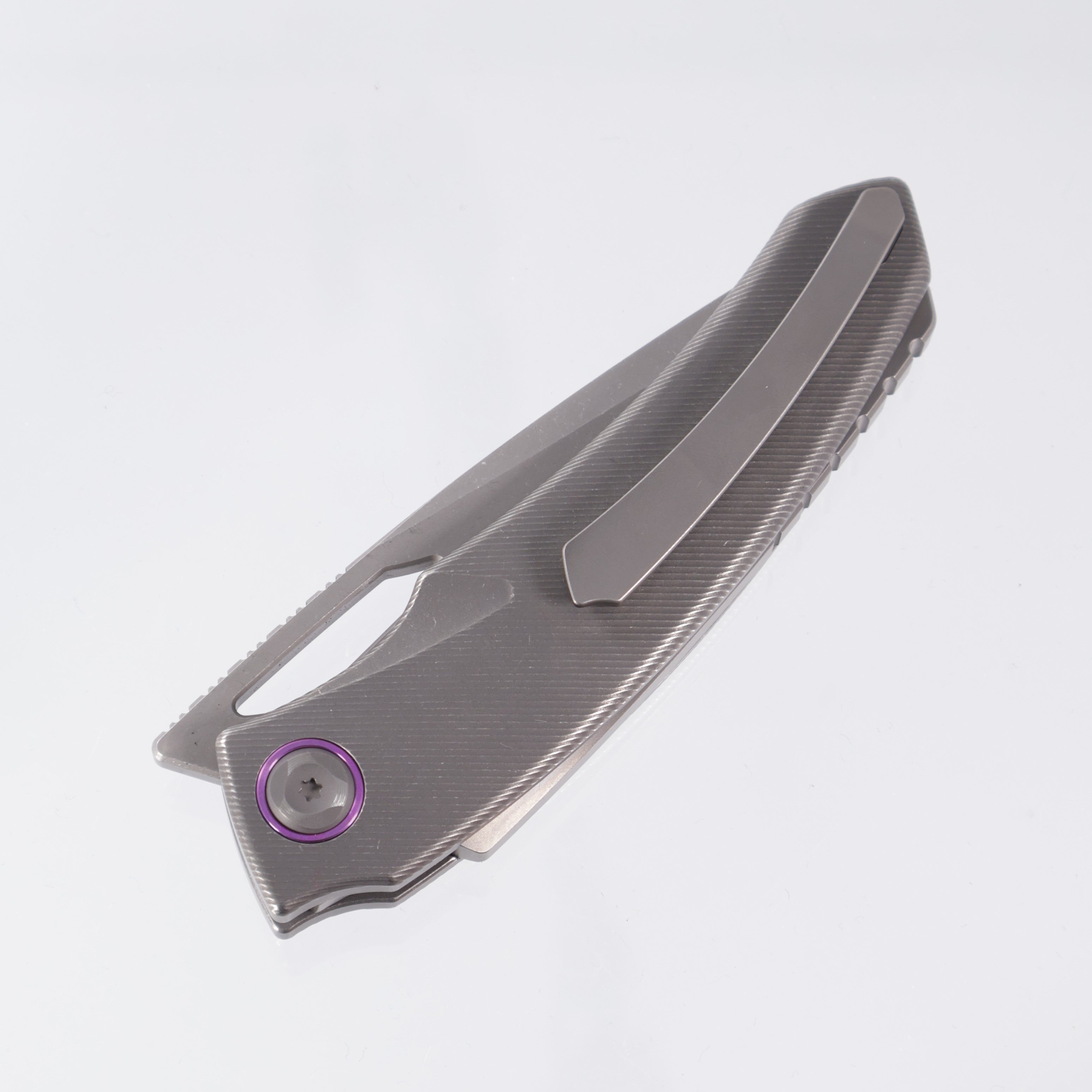 Poikilo Tero - Dark Stonewash M398 - Titanium with Purple Anodization - S2