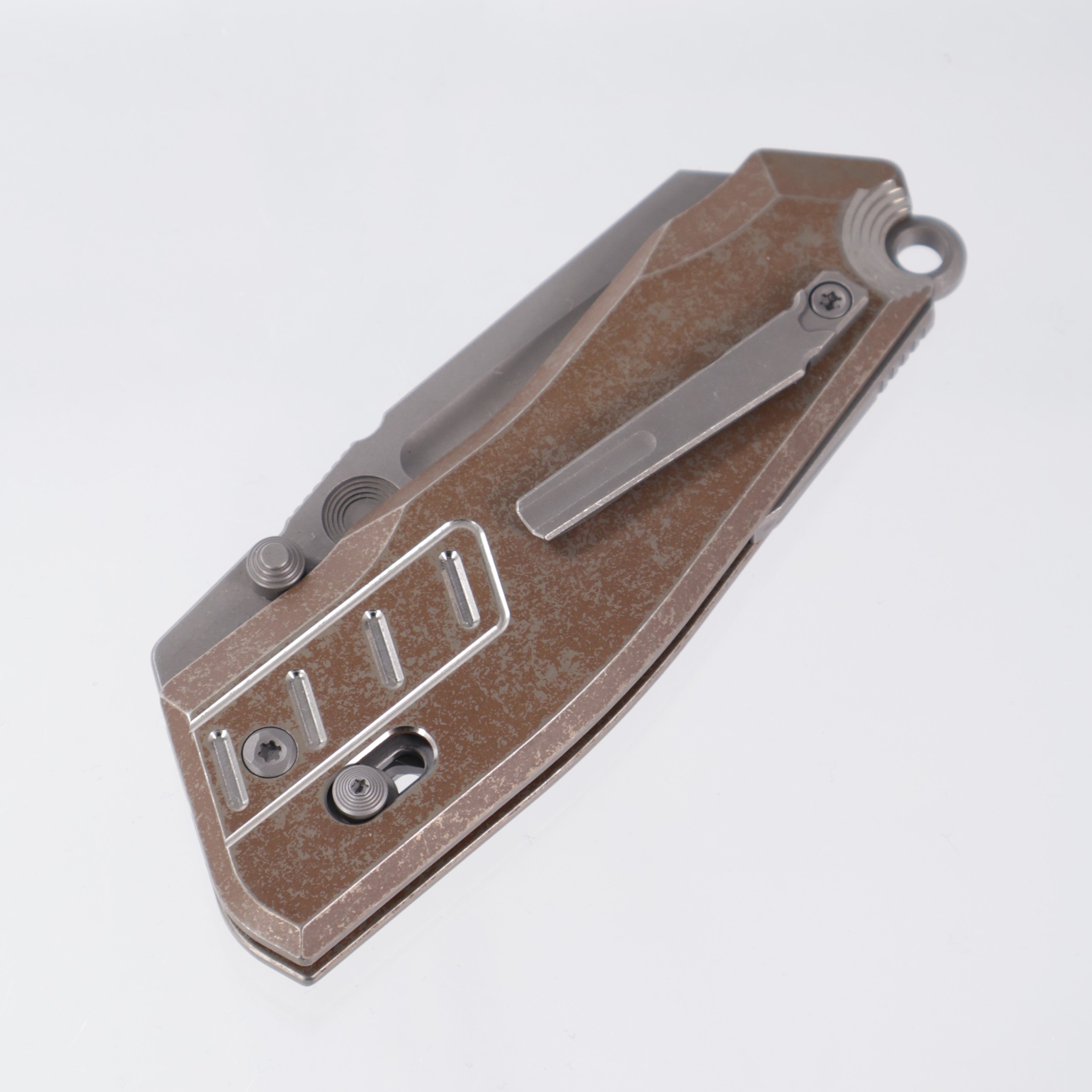 Poikilo x TAS Knives VADER - Dark Stonewash M398 - Rusty Tank Titanium - PKB S2