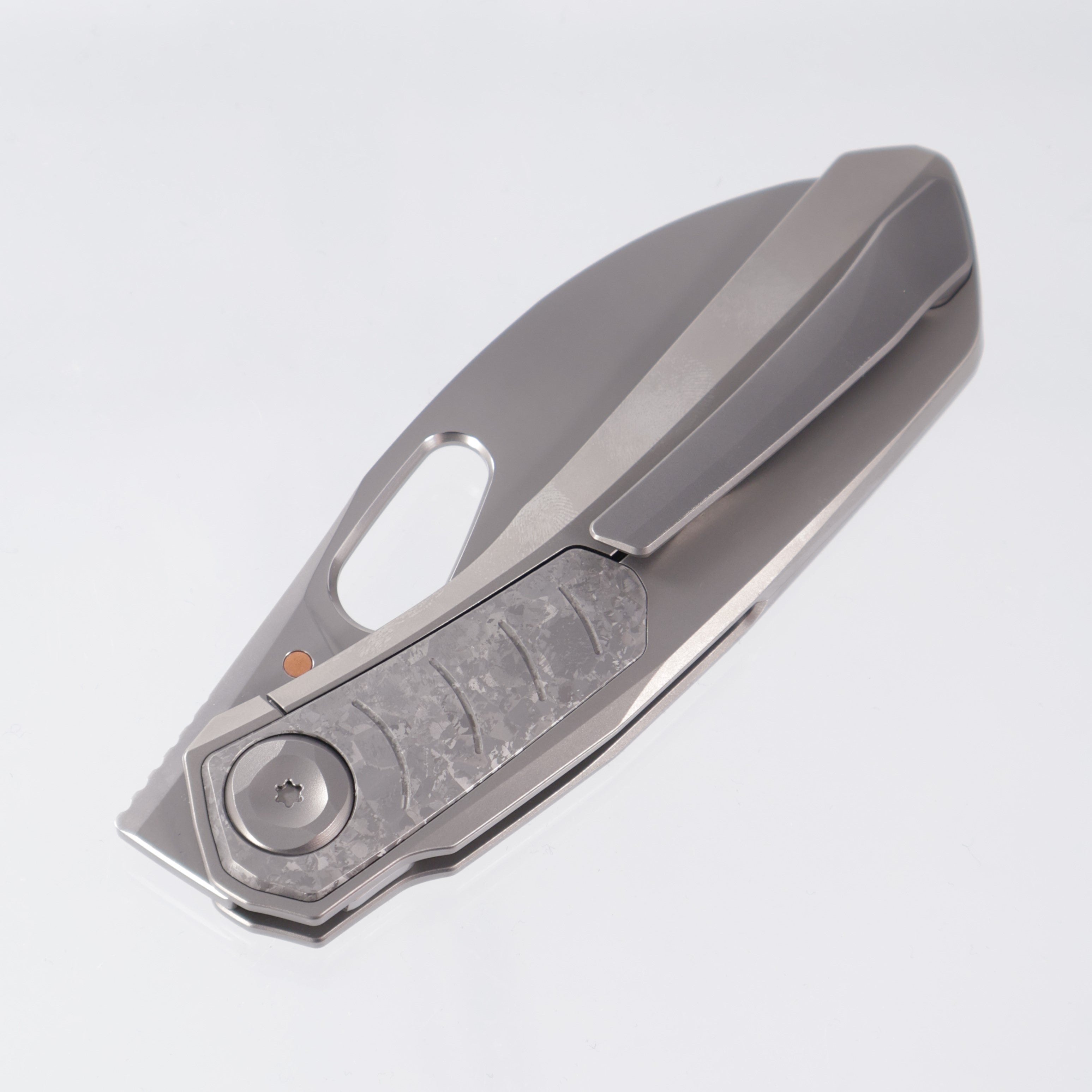 Poikilo VK-Crab - Pearlescent Stonewash M398 - Titanium w/ Grey Crystalized Ti Inlay - PKB S1 (Vulpex Crab)