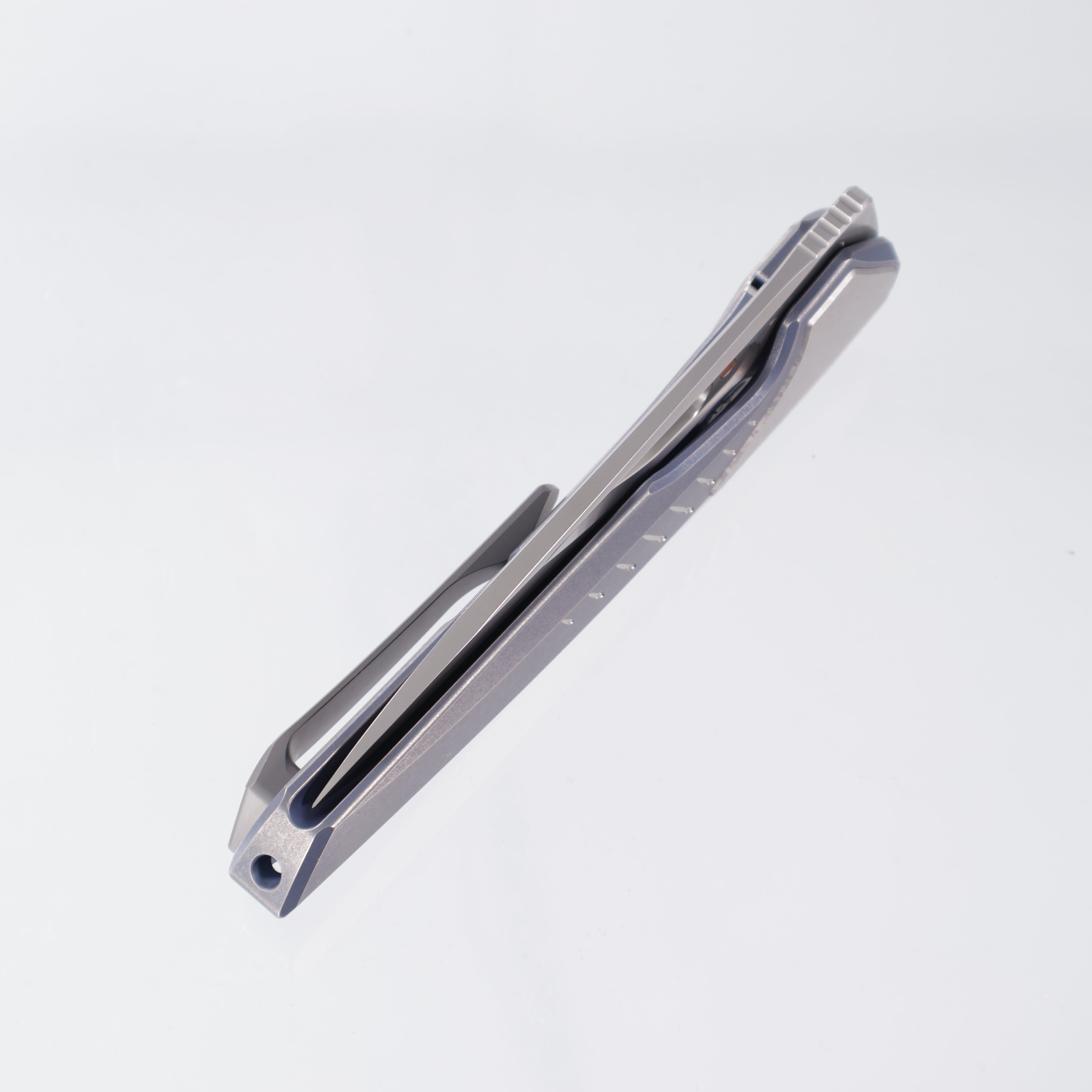 Poikilo VK-Shark - Pearlescent Stonewash M398 - Blue Ti w/ Crystalized Ti Inlay - PKB S2 (VK Zame, Vulpex)