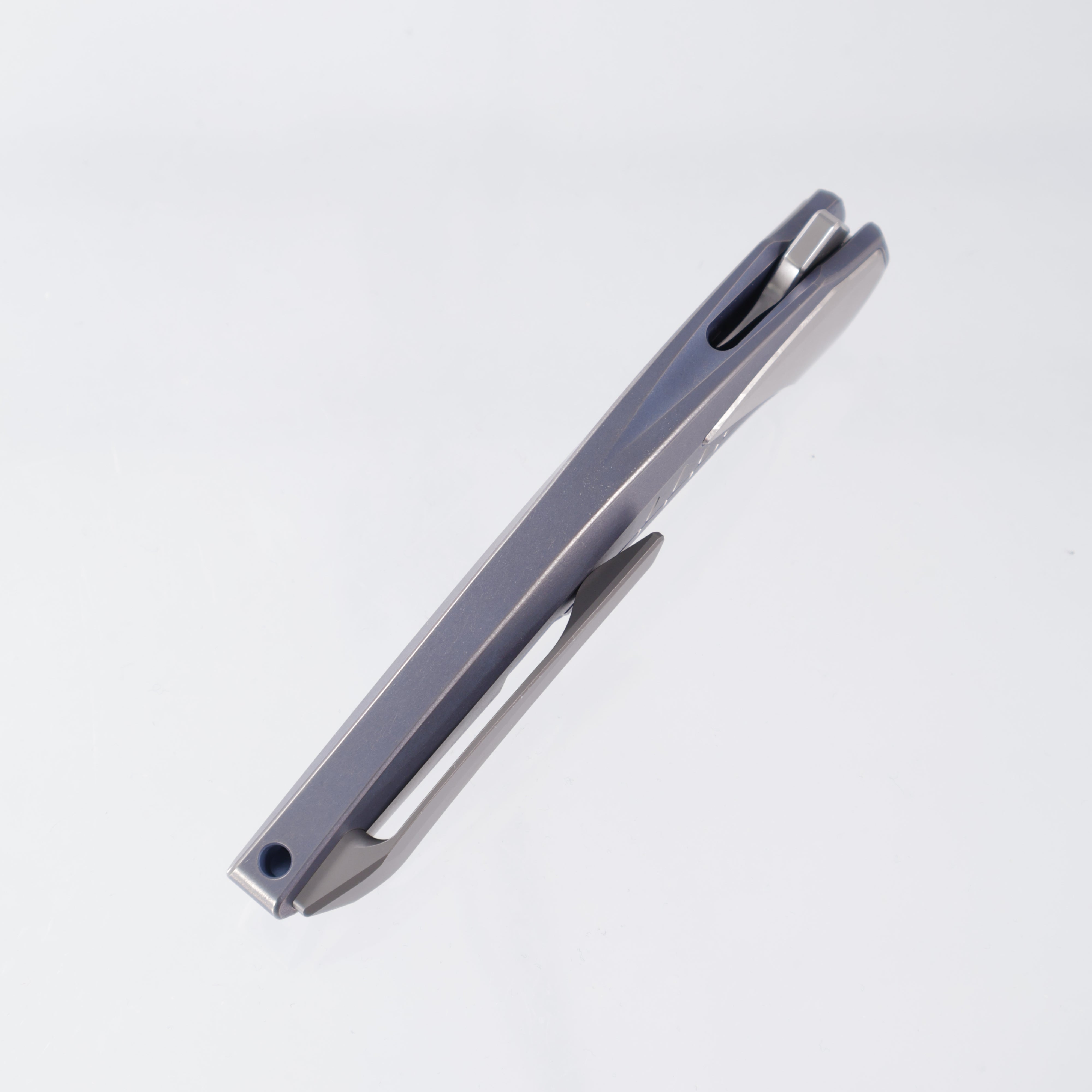 Poikilo VK-Shark - Pearlescent Stonewash M398 - Blue Ti w/ Crystalized Ti Inlay - PKB S2 (VK Zame, Vulpex)