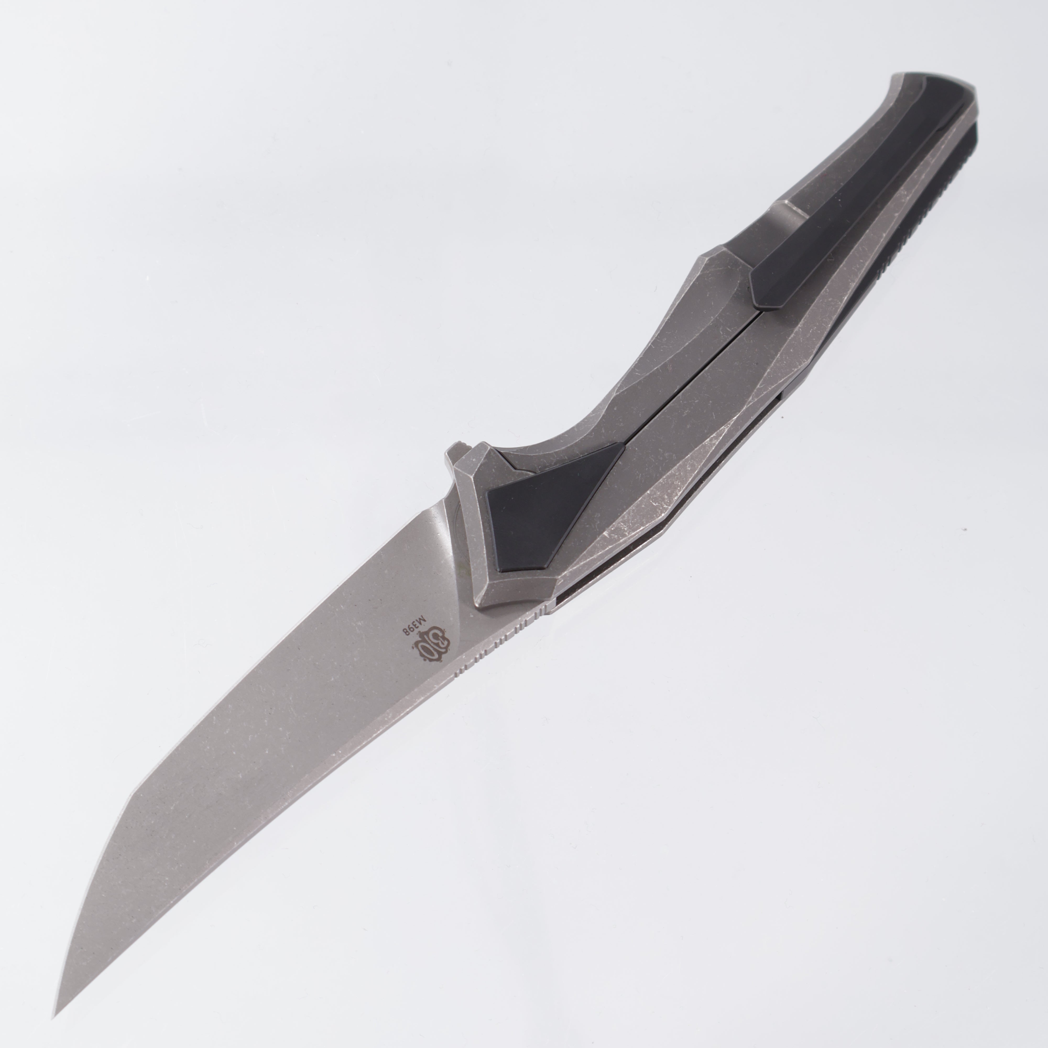 Poikilo Rhino - Dark Stonewash M398 - Ti & Blackened Ti Coated Handle - PKB S1