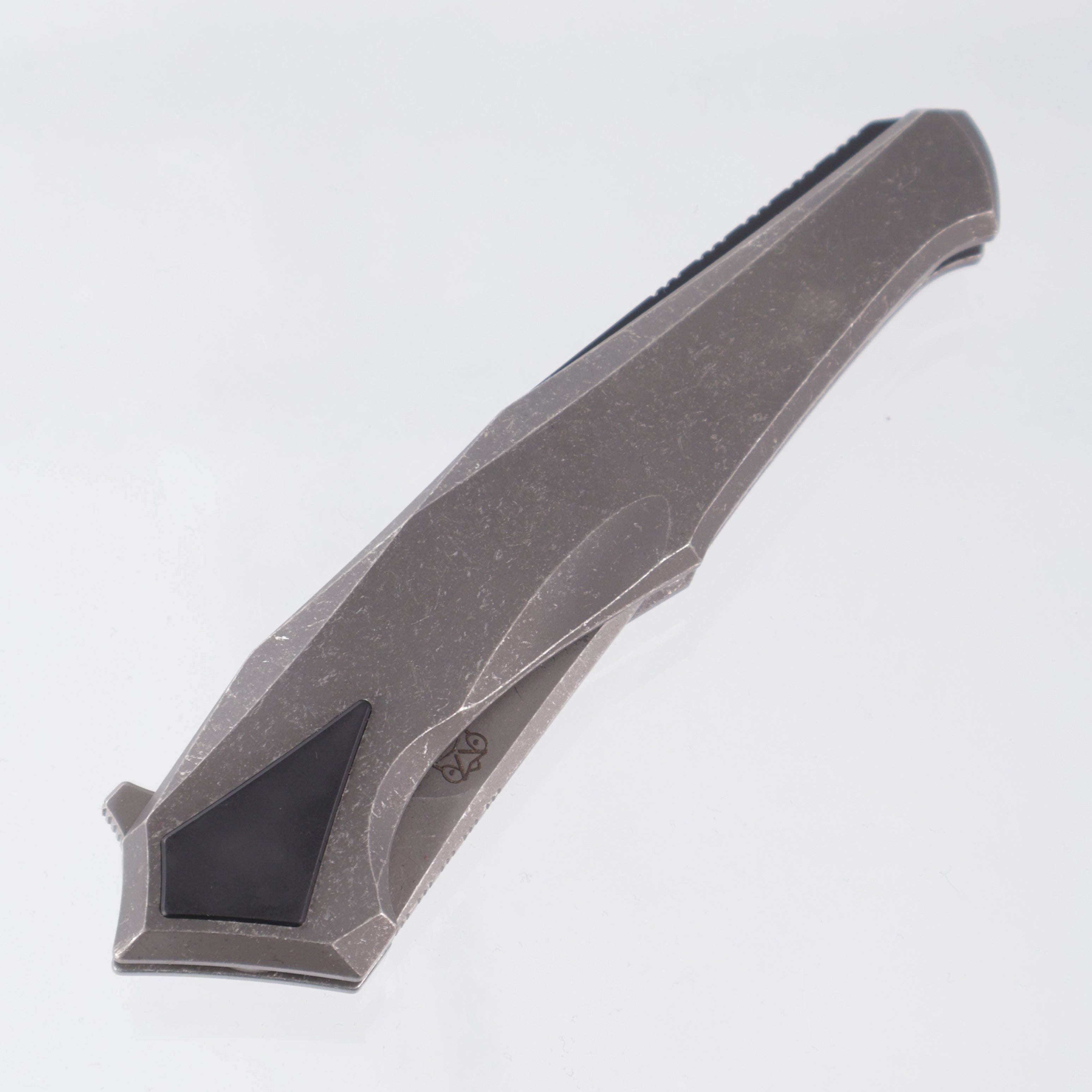 Poikilo Rhino - Dark Stonewash M398 - Ti & Blackened Ti Coated Handle - PKB S1